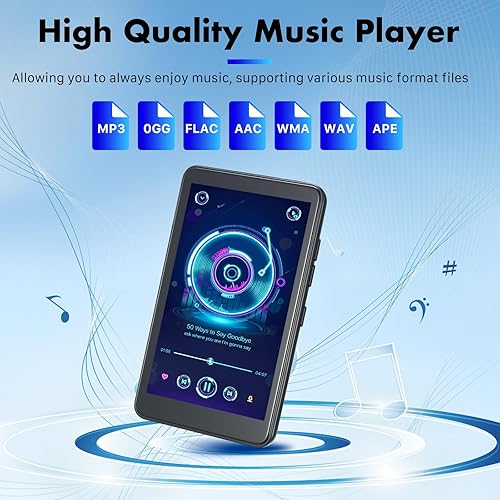 Miniatura 9 de Reproductor de MP3 de 80 GB con Bluetooth y WiFi, reproductor de música Android 13 Pantalla táctil de 4 pulgadas Reproductores MP4 DAP con Bluetooth