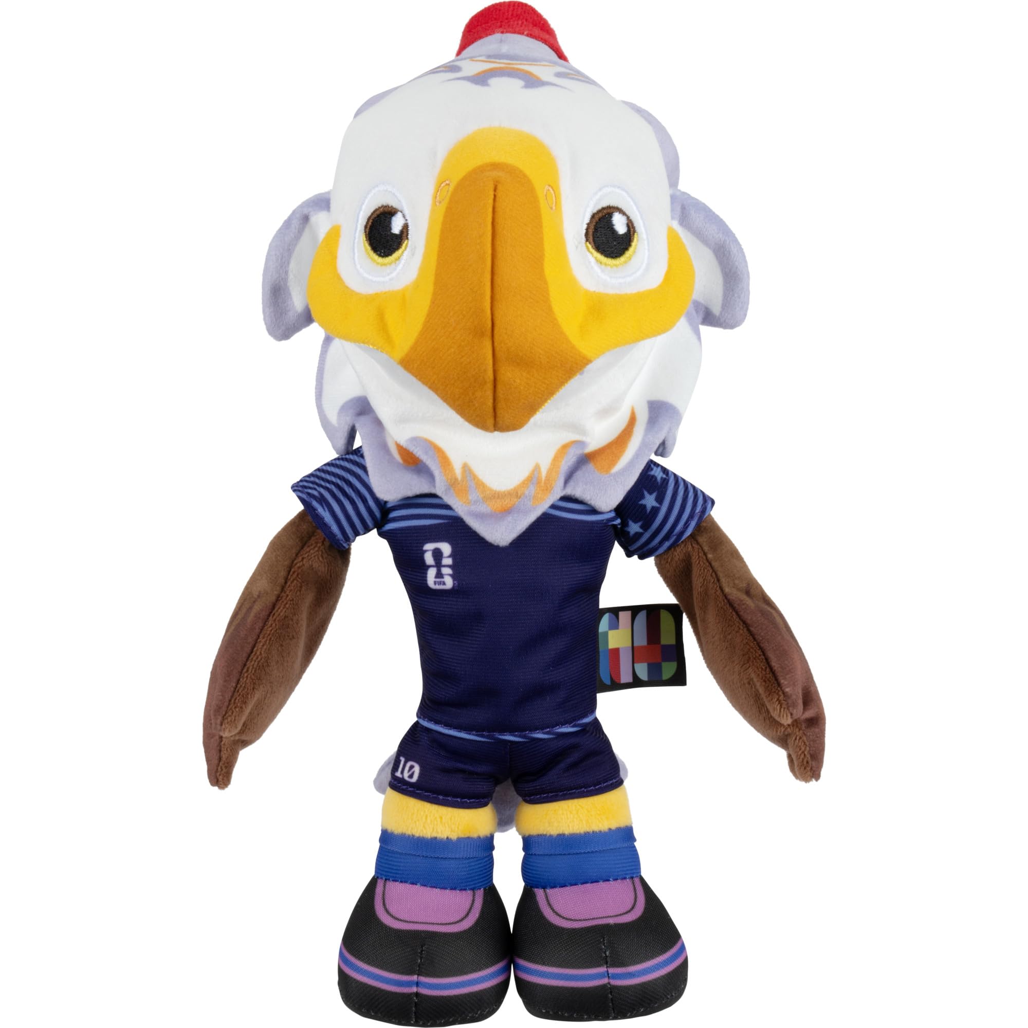 Jazwares FIFA® World Cup 2026 USA 8-Inch Plush - Official Clutch™ Bald Eagle Mascot with Blue Uniform, Soft Collectible Toy for Fans - Ages 3+ - 1