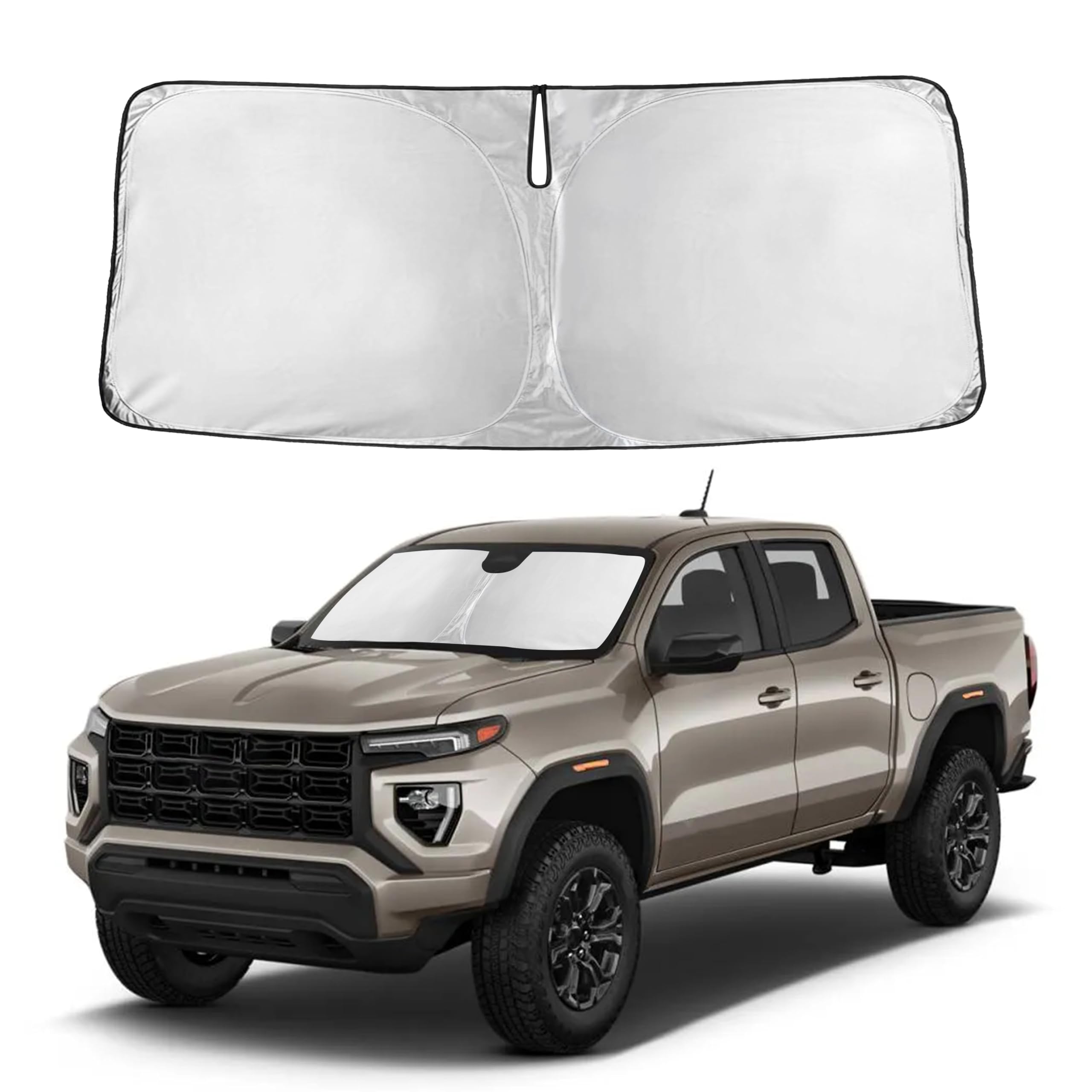 Autovir Windshield Sun Shade Fit for 2023 2024 2025 GMC Canyon Sunshade, Front Car Window Shades Sun Visor, Blocks UV Rays & Heat, Car Accessories Fit for GMC Canyon 2023-2025