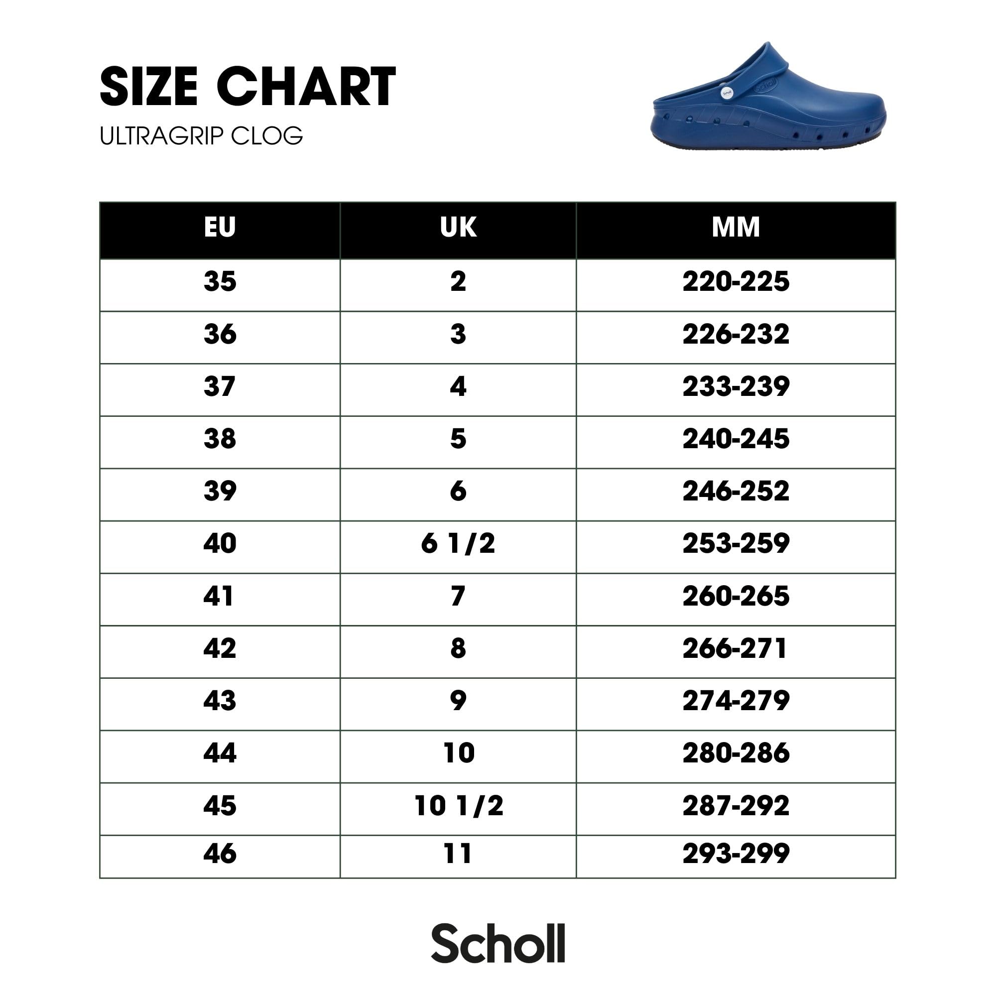 Scholl Uniseks Ultragrip ClogButy dla personelu medycznego
