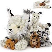 Vista 30 de Muiteiur Animales de Peluche de Dinosaurio con Bebés, Suave Peluche T-Rex de 19.6 Pulgadas con Barriga con Cremallera que Contiene 5 Lindos Bebés