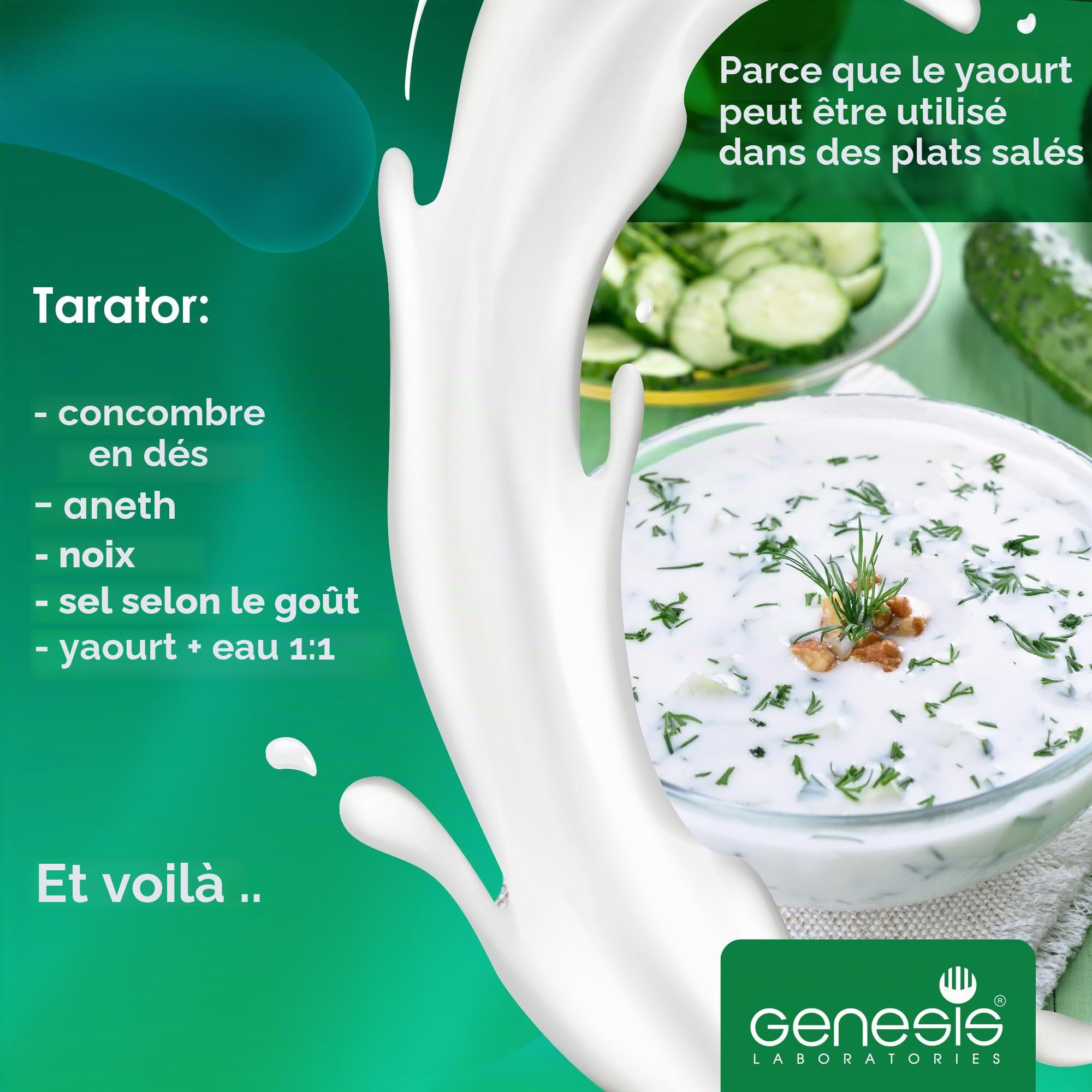 Culture de départ végétalienne pour le yaourt maison végétalien 10 sachets pour 10l de produit