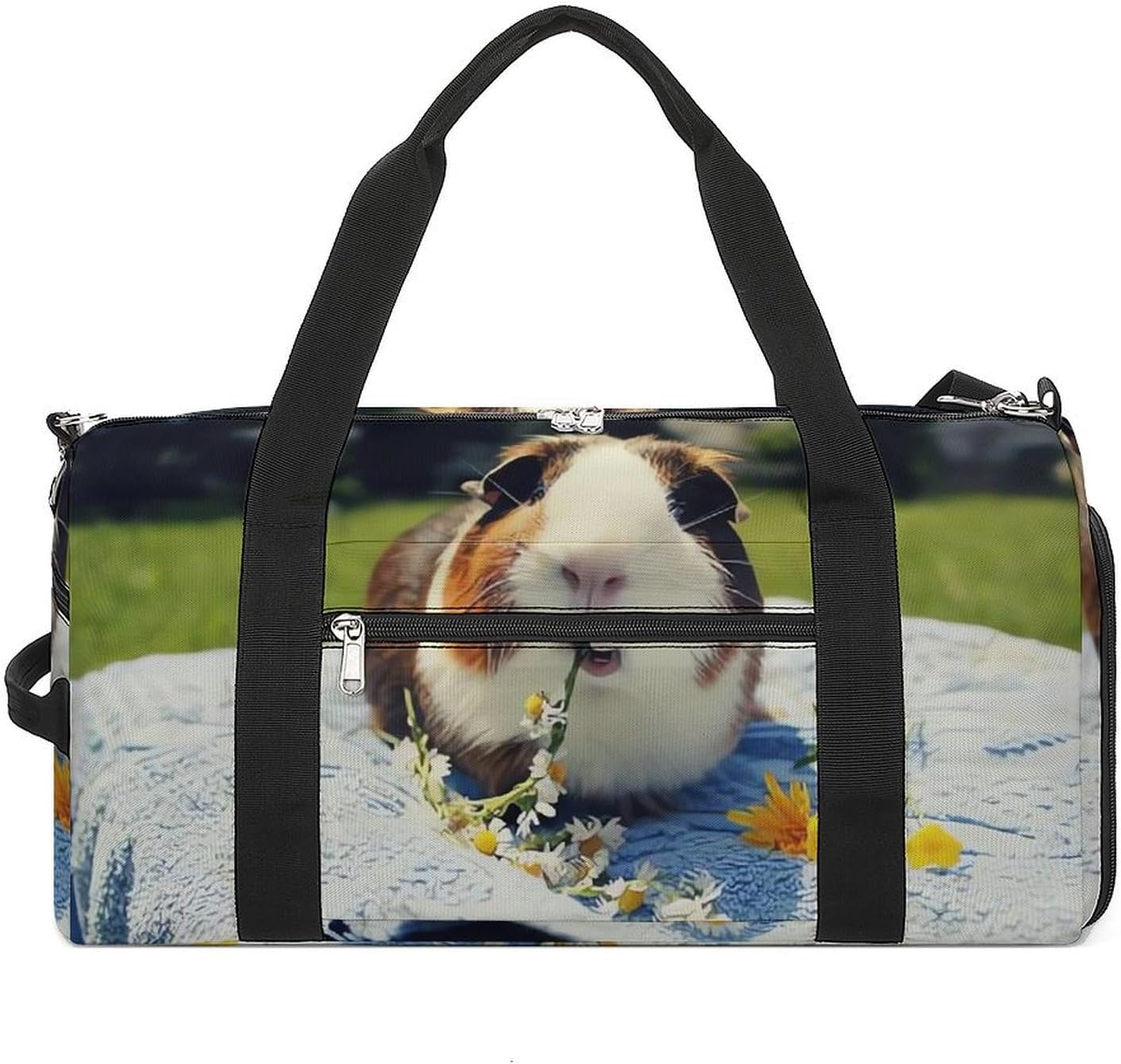 Gym Bag Duffle Bag Smiling Printed Yoga Bag Printed Backpack Duffel Bag Small Gym Bag for Travel Sports
