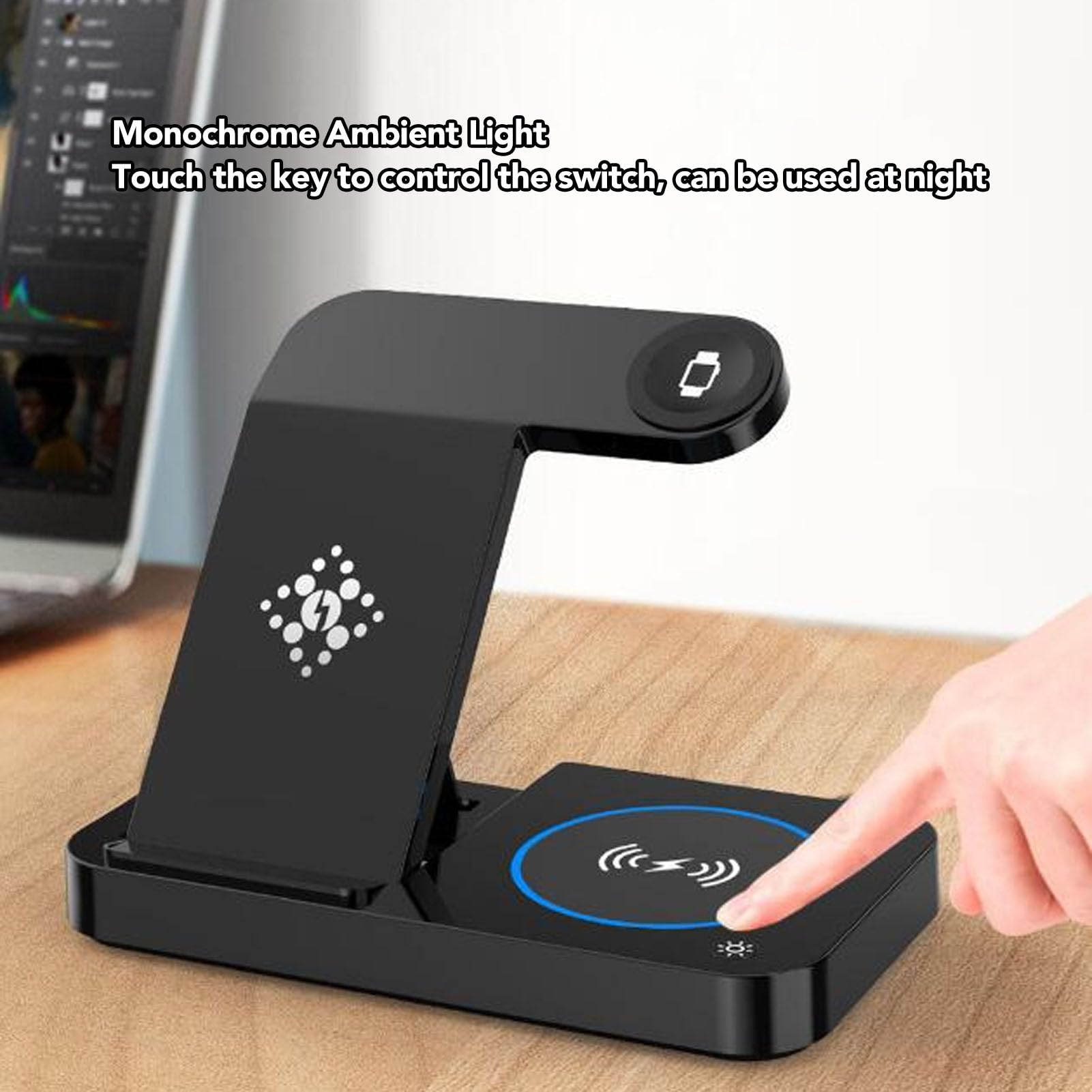 Amazon.co.jp: ワイヤレス充電器、折りたたみ式スタンド付き 4