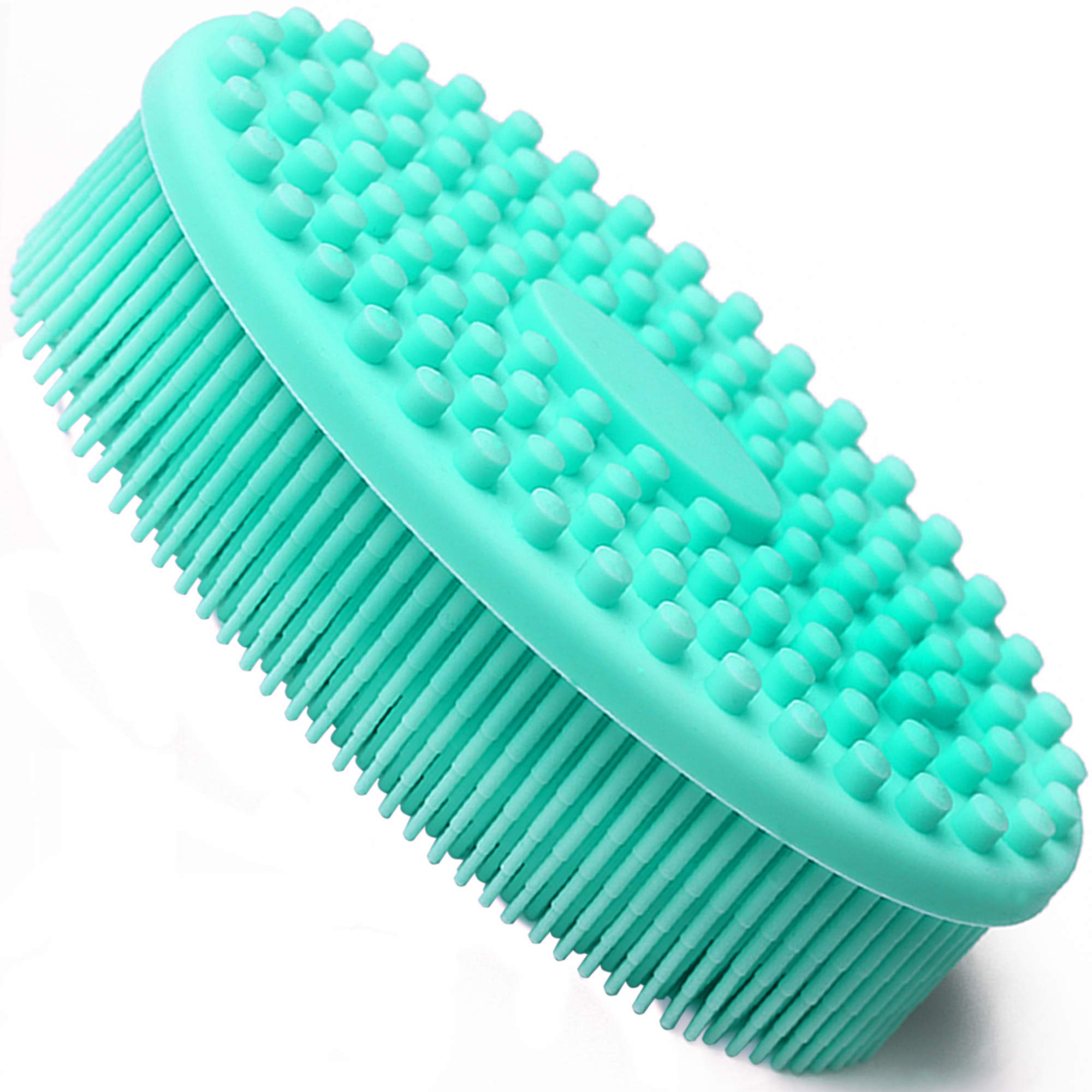 Exfoliating Body Brush,Wet And Dry Scrub,Can Gently Exfoliate On Soft And Shiny Skin,Suitable For All Skin Types (Green)