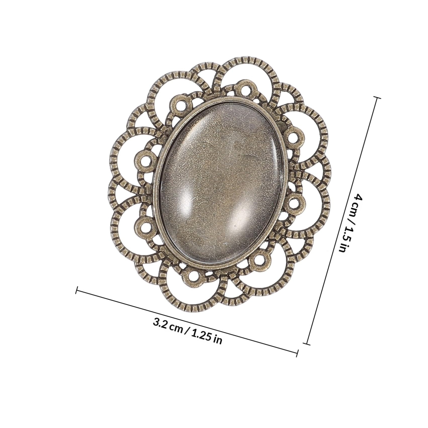 NESTINGHO 30 Stück Teiliges Retro Broschen Antikem Bronze broschensockel und Glaskuppeln zum Schmuck Selber Machen Vintage Broschensockel für DIY Schmuckzubehör zum Basteln und Verschenken