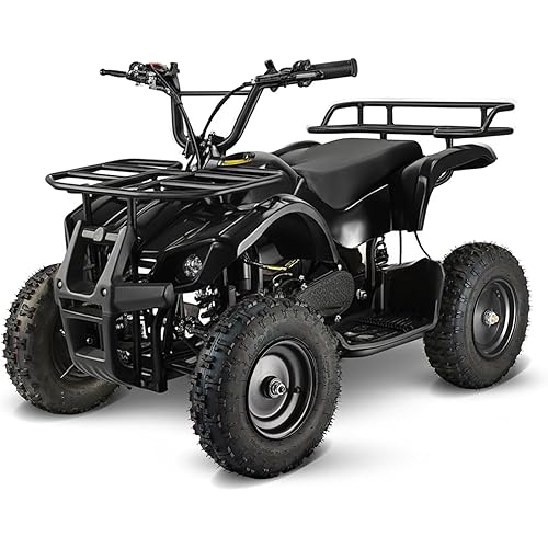 Kids Gas ATV, 49CC 4-Stroke 4 Wheeler for Kids with Front and Rear Disc Brake, ATV 4 Wheels Quads with Speed Control Weight Support Up to 165 LBS