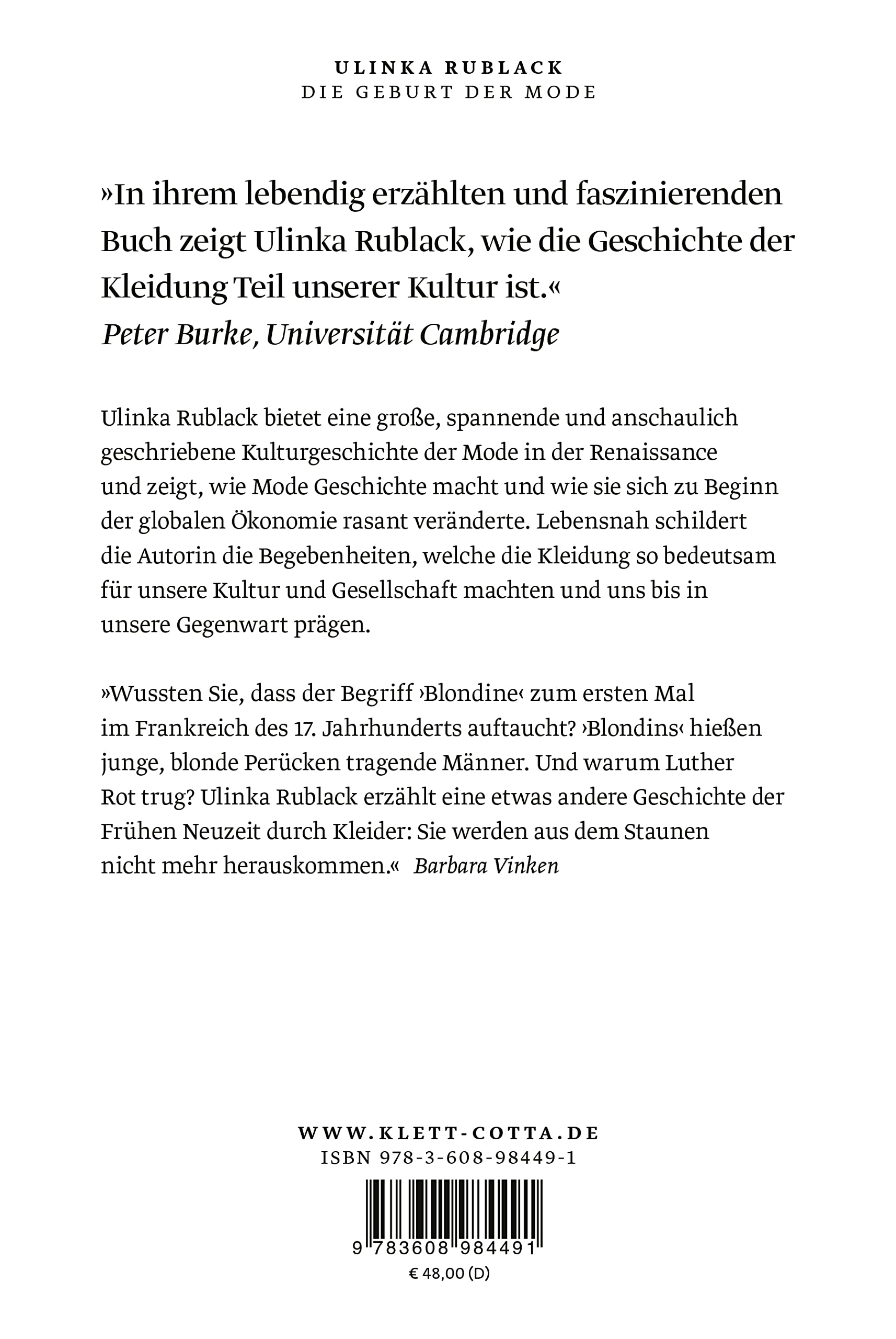 Die Geburt der Mode: Eine Kulturgeschichte der Renaissance