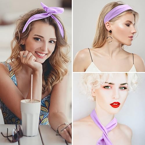 Miniatura 6 de Diademas de alambre para mujeres y niñas, 9 piezas de accesorios para el cabello con lazo trenzado