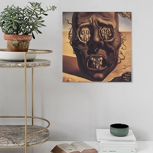 Vista 18 de 40 pinturas famosas de Dali - Salvador Dalí - El Ángelus arquitectónico del mijo - Póster artístico en lienzo y arte de pared, póster moderno