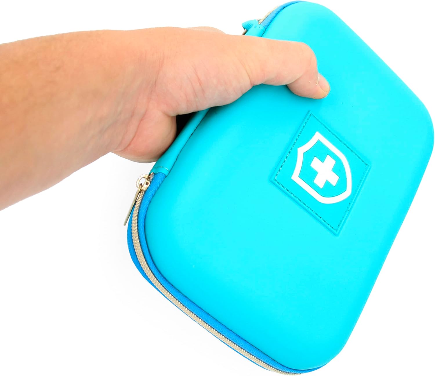 CASEMATIX 8" Turquoise Asthma Inhaler Case for Travel Fits Spacer, Mask and Accessories, Includes Case Only