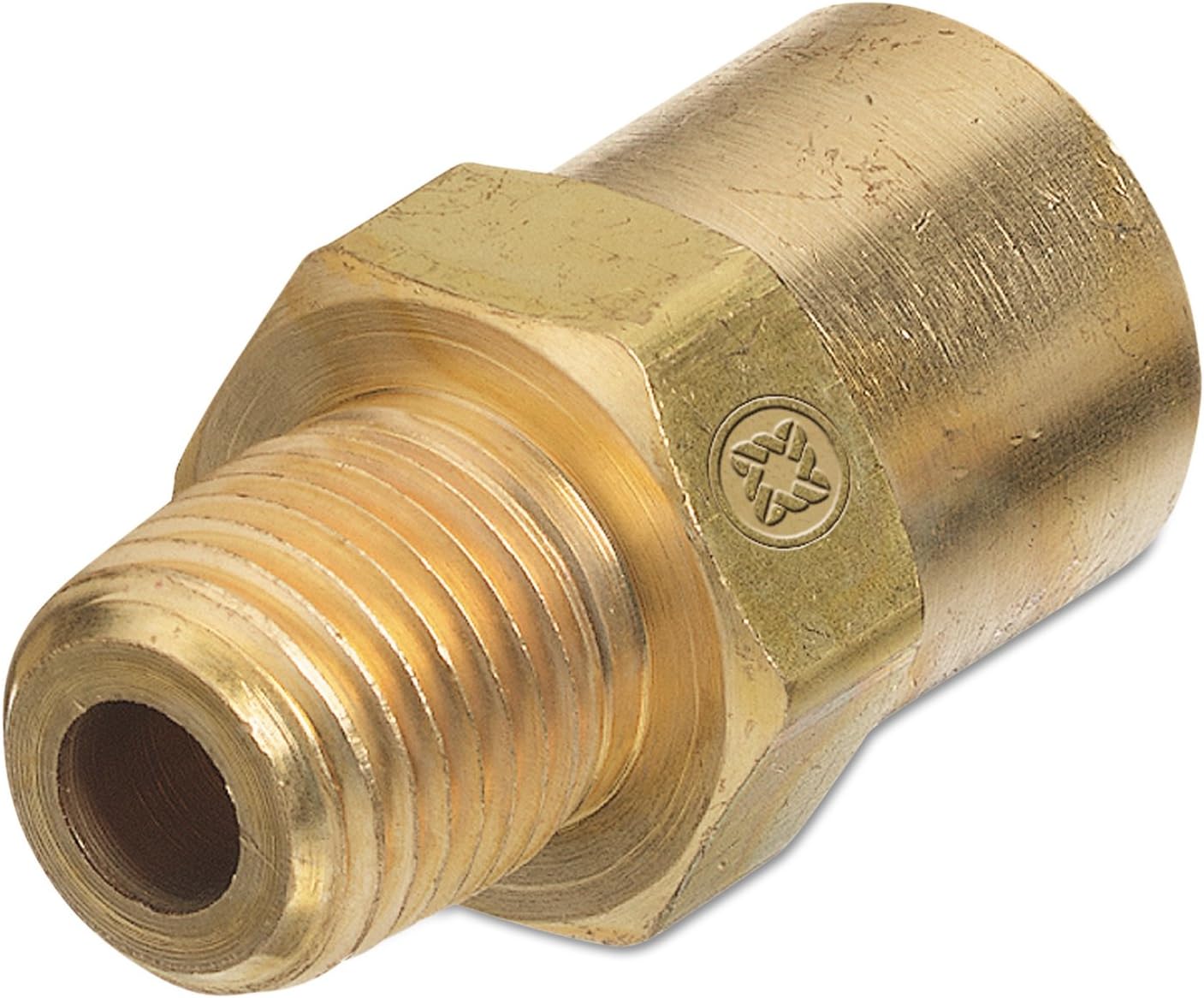 Western Enterprises AW-15A Inert Arc Adaptors, 200 PSIG, Brass, B-Size, 1/4" (NPT), Inert Gas, Male/female Connection, 0.5 Length, B-Size