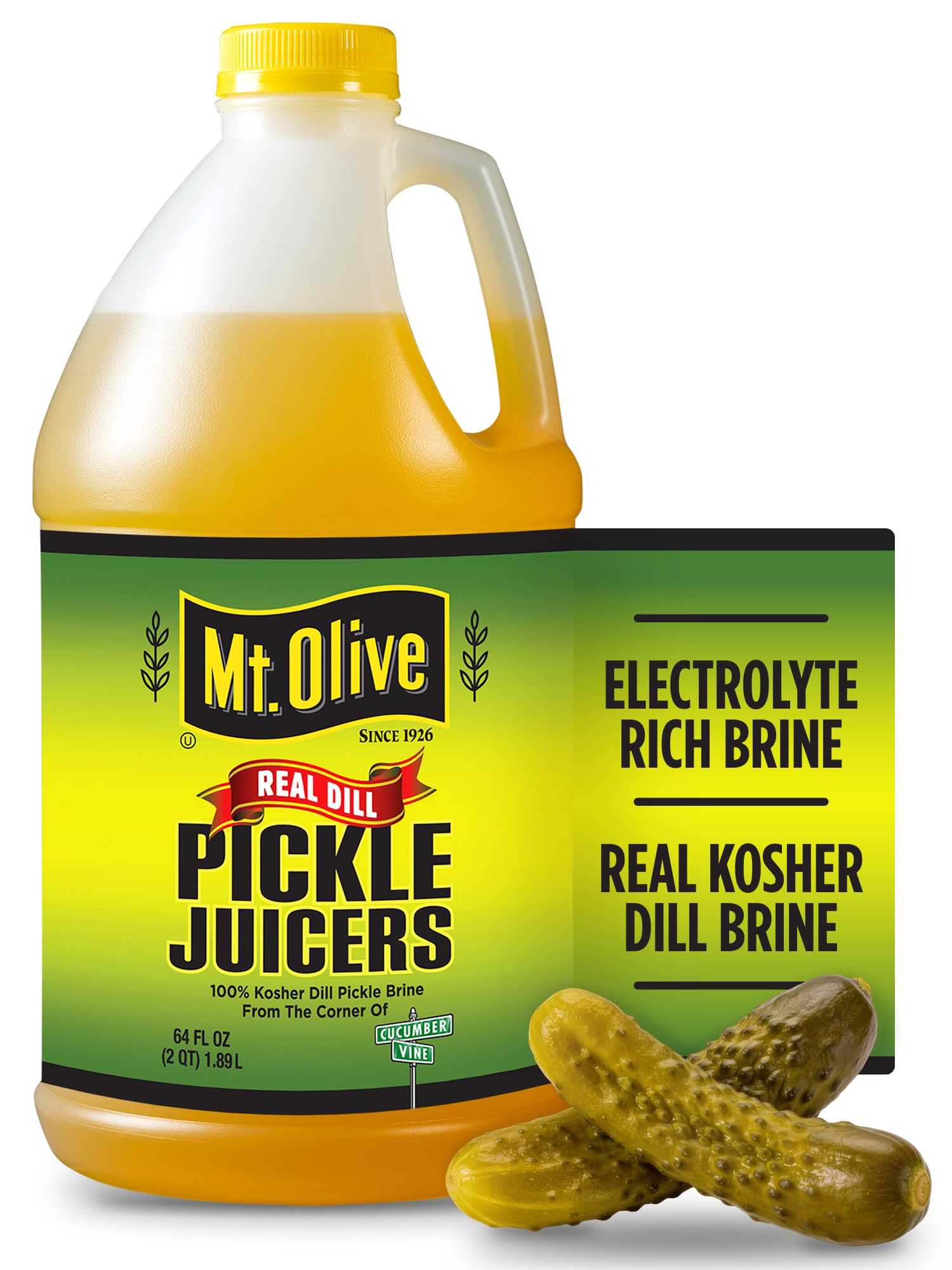 Mt. Olive Pickle Juice, 100% Kosher Dill Brine, 64 fl oz, 1 Pack