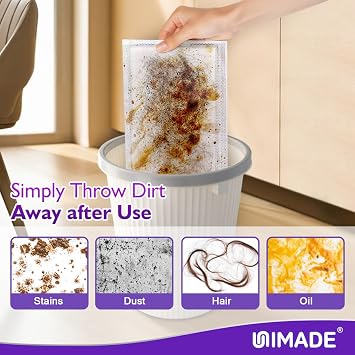 UNIMADE 100個 モップパッド リフィル Swiffer Wet Jet対応 使い捨て多層モッピングパッド すべての硬い表面、特に堅木張りの床用、超吸収性スプレーモップパッドリフィル