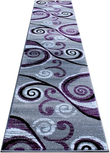 Masada Rugs, Stephanie Collection Area Rug Modern Contemporary Design 1100 Purpl