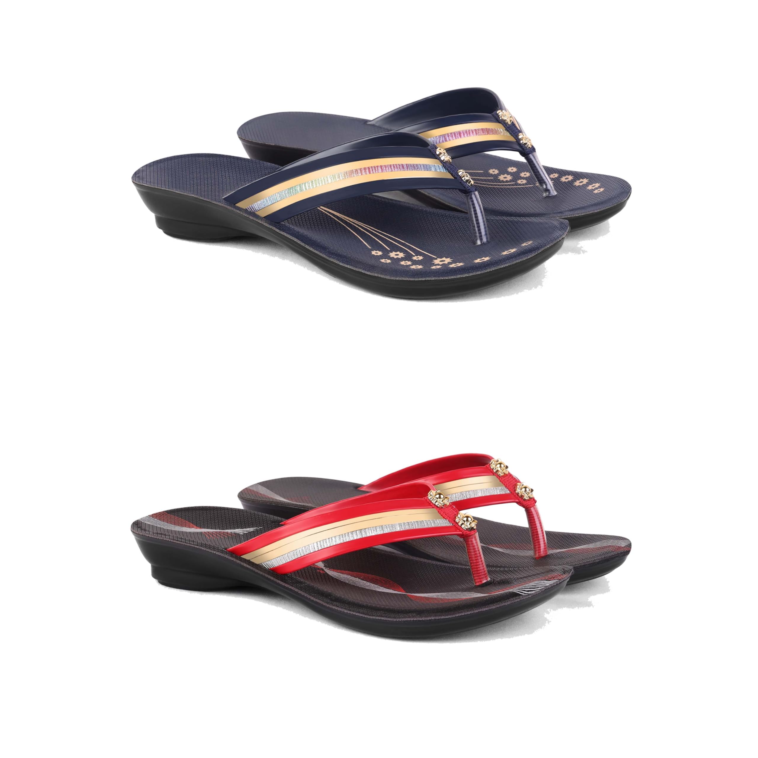 Women's Sandals | Lightweight Wear| Stylish & Easy to Wear For Women'S GRP-SAN-(2-COMBO)-1957-1958-picture-23