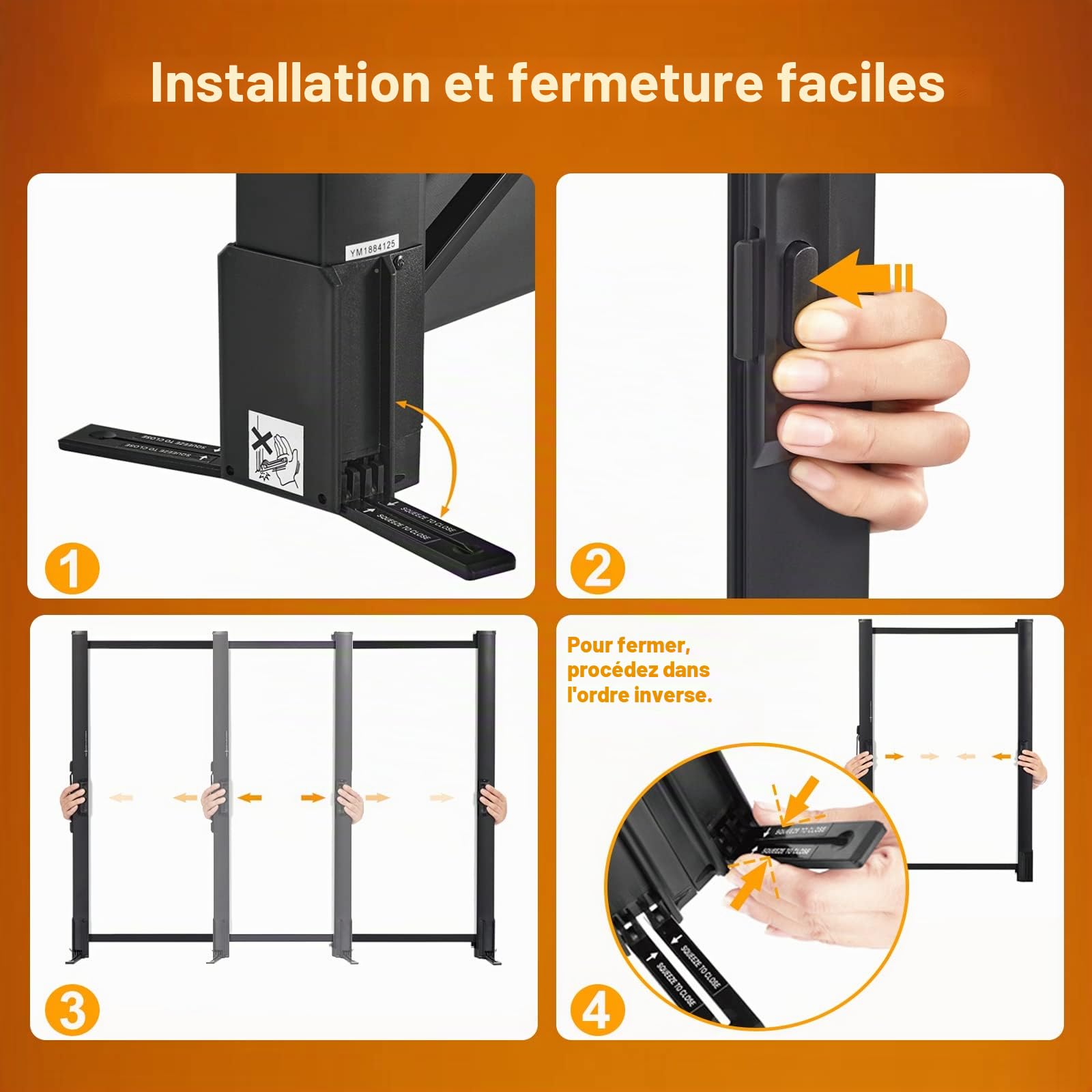 Écran de projection portable 50 pouces 4:3 avec support rétractable pour films intérieurs et extérieurs