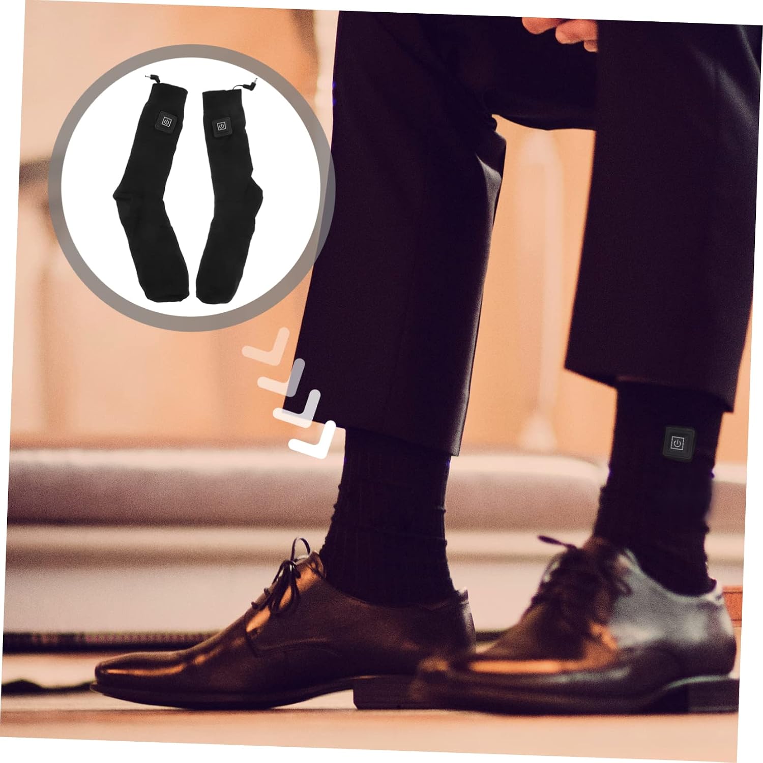 BESPORTBLE 1 Pair Electric Socks Winter Warm Stocking Heated Socks for Women Warming Socks Winter Warm Socks Winter