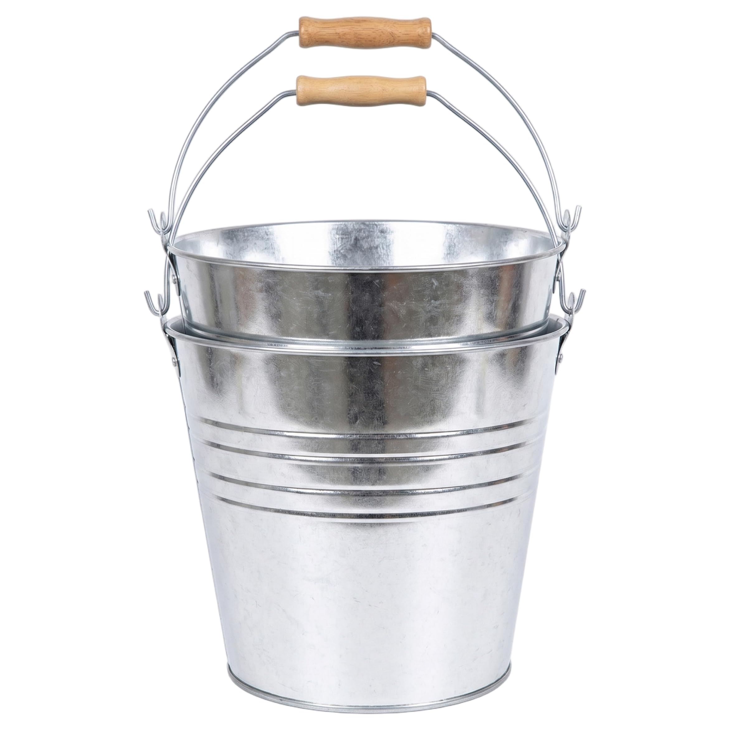 Cubo de vino y cerveza con asas de madera para barbacoas y fiestas en jardín 1