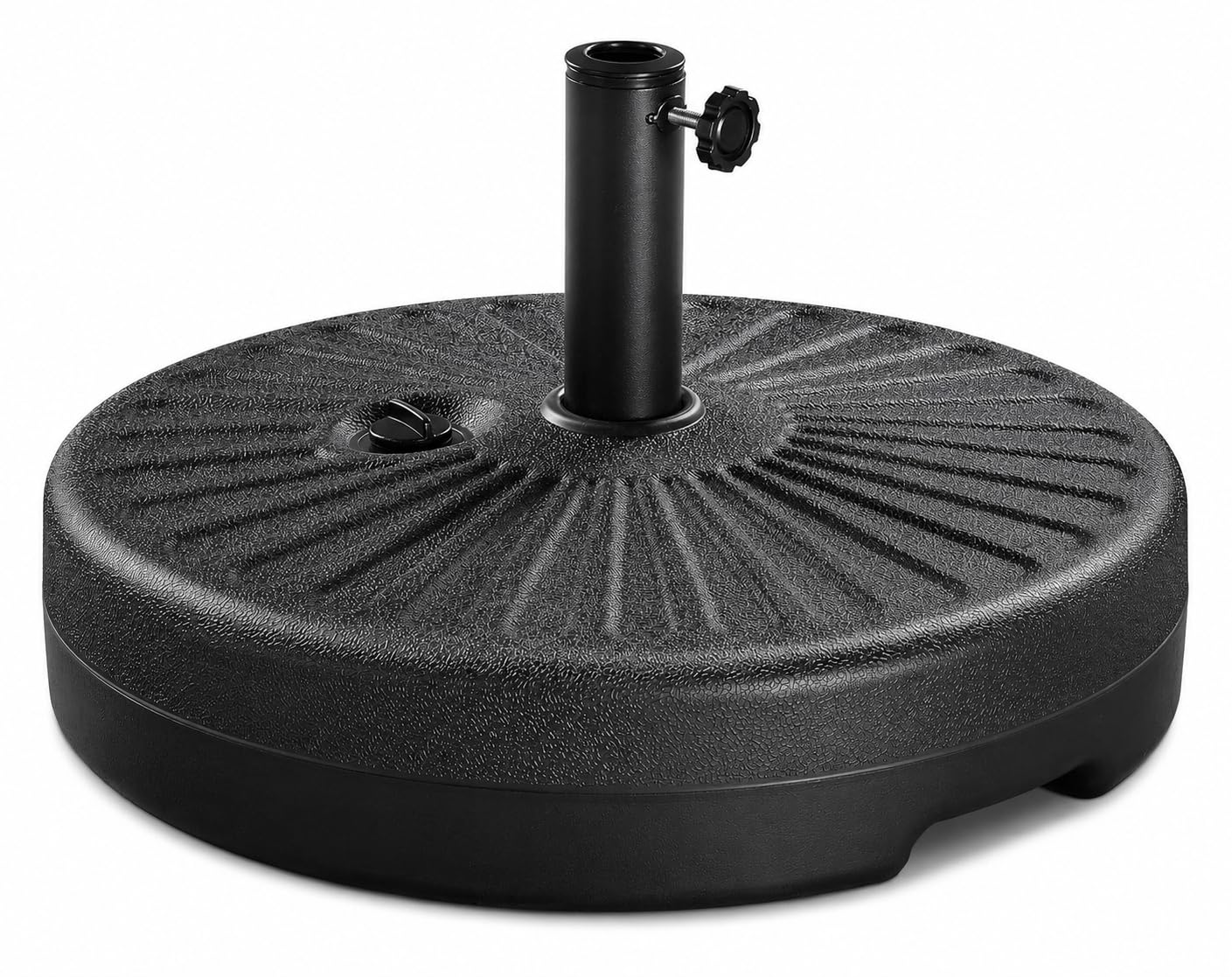 Shatchi 35Kg Fillable Round 35 Kg Fillable Parasol Base Stand For 38-48 Mm Garden Umbrella Poles