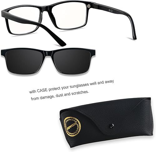 Miniatura 6 de ANDWOOD Lentes de lectura polarizados con bloqueo de luz azul, para hombres y mujeres, protección UV