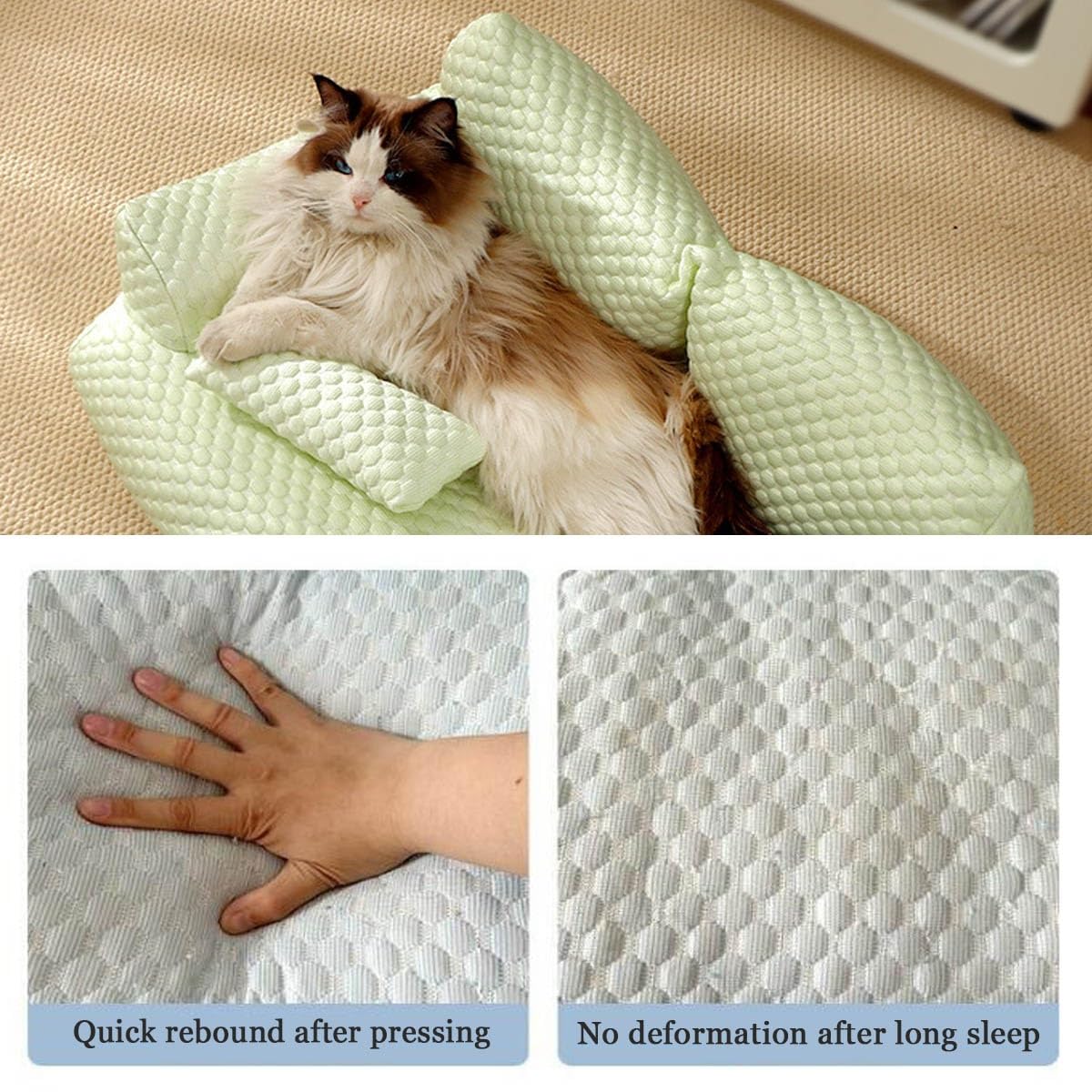 Divano letto for cani lavabile e traspirante, lettino for animali domestici rinfrescante in seta di ghiaccio, divano letto estivo in seta di ghiaccio fresco for animali domestici, lettino for animali