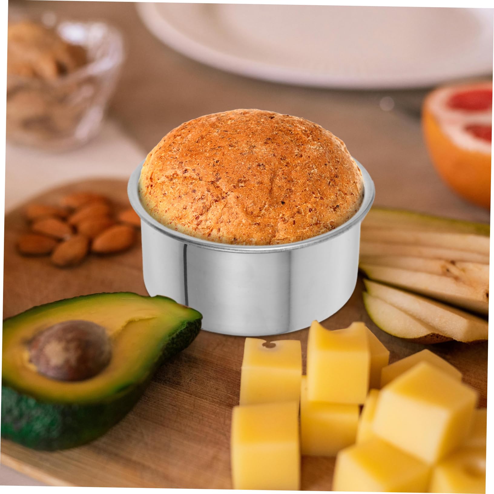 3pezzi Teglia Rotonda in Acciaio Inox per Torte Mini Teglie da Forno per Mini Torte e Crostate Teglie Riutilizzabili per Cottura Facile