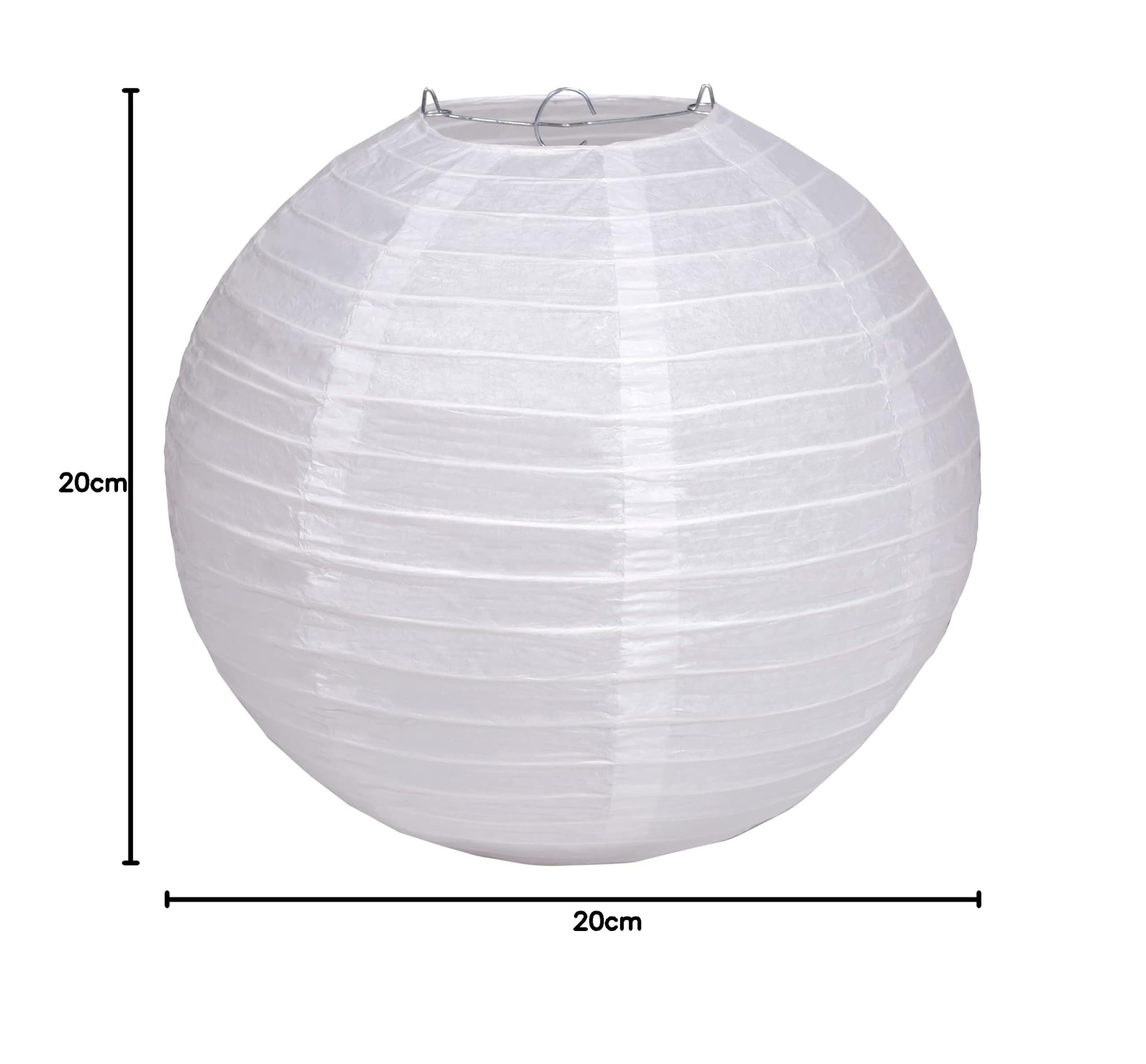 Matissa 16"(40CM) Pack of 3 Paper Lantern Wedding Party Decoration Craft Lamp Shade (White) — view 6