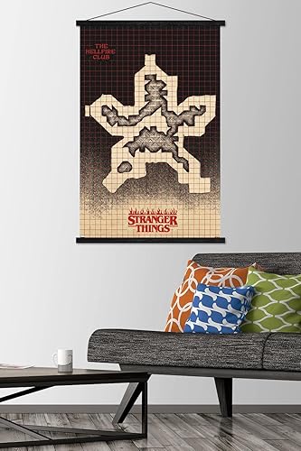 Miniatura 9 de Trends International Netflix Stranger Things Temporada 4 - Póster de pared con mapa del club Hellfire Club, 22.375 x 34 pulgadas, versión premium