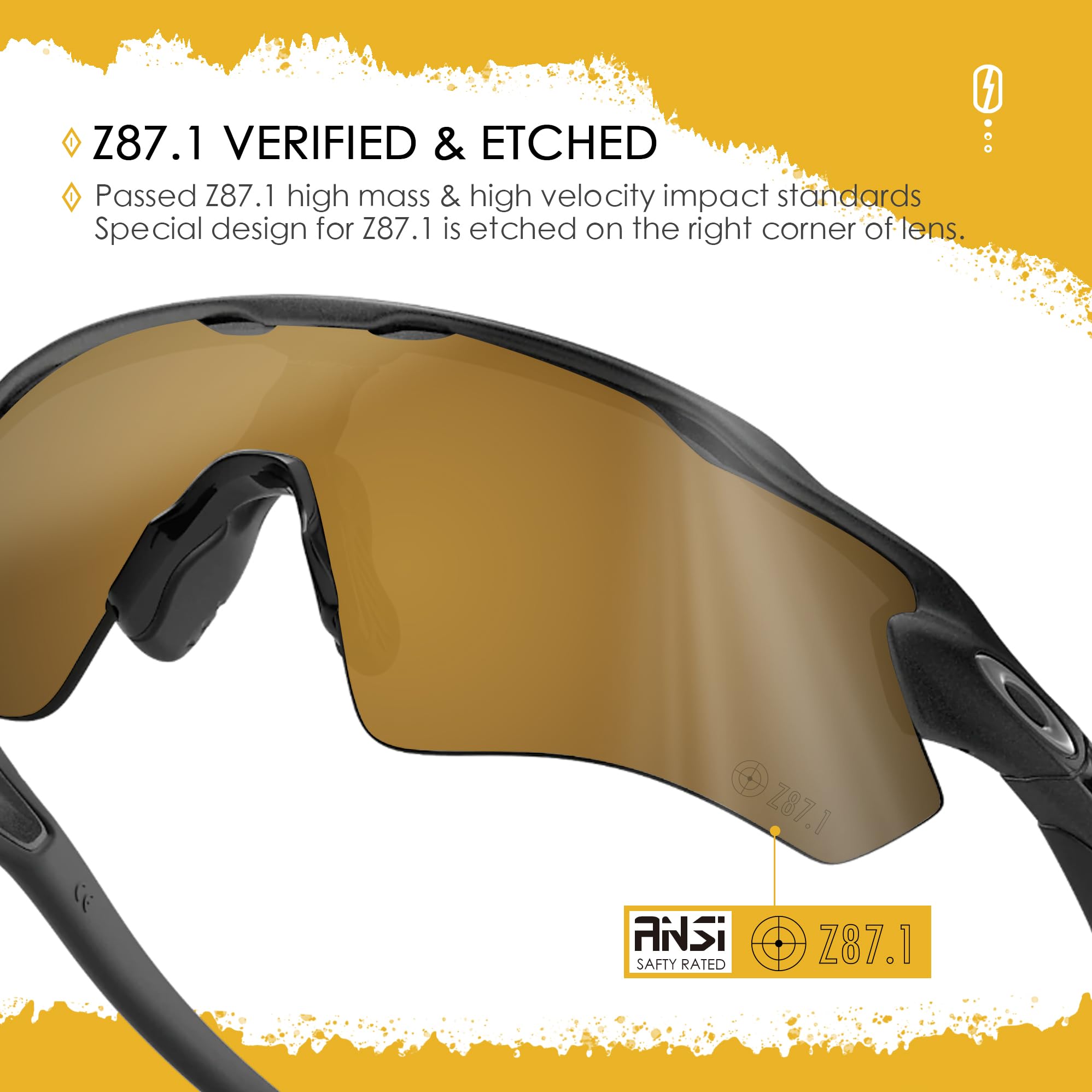 Lentes de repuesto ANSI Z87.1 para gafas de sol Oakley Radar Path