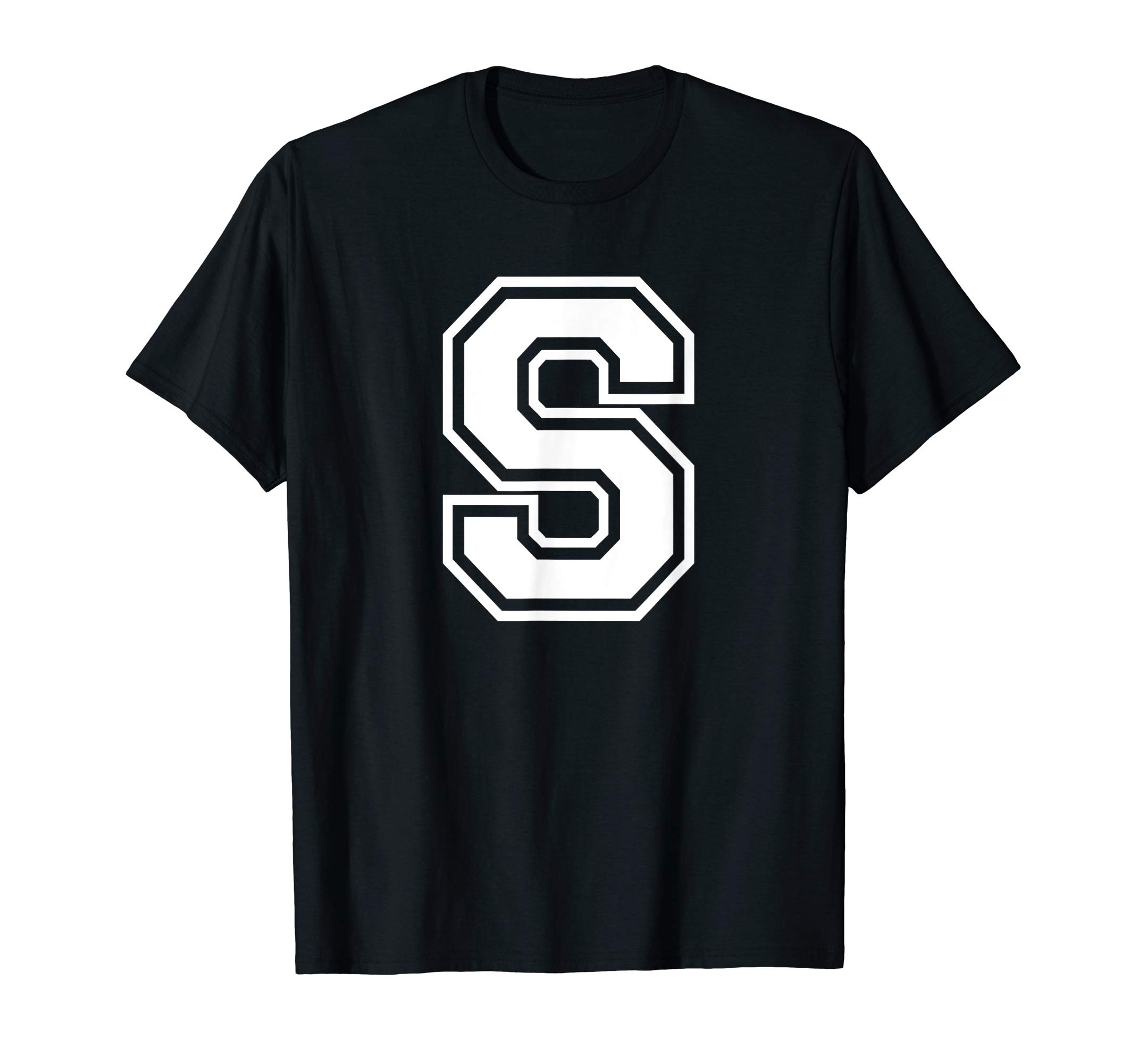 Varsity Letter Alphabet CoLetter S Name Initial Varsity Alphabet Monogram T-Shirt