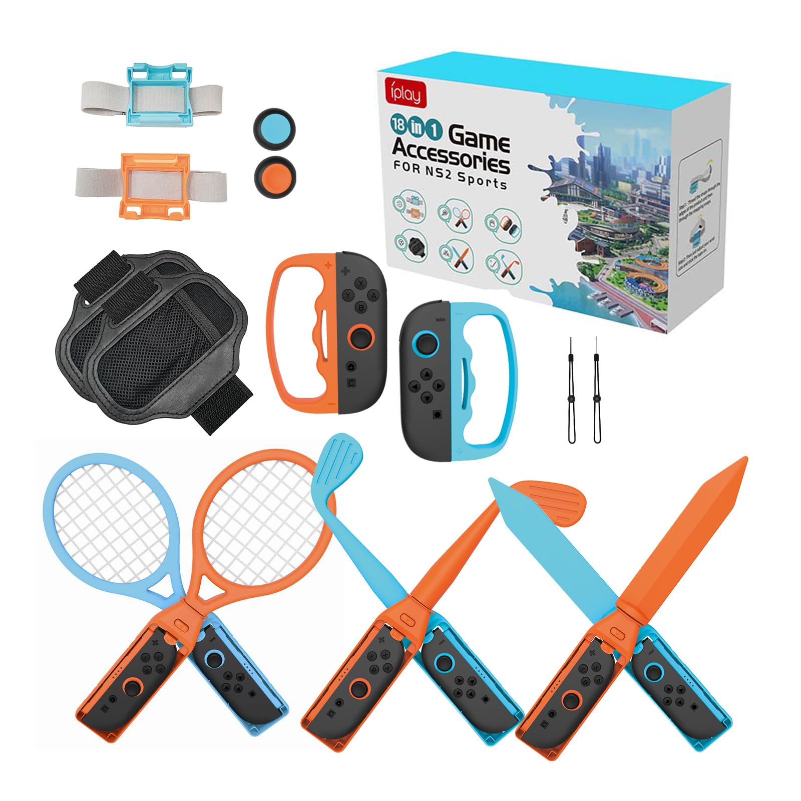 18-in-1 Sport Zubehörset für Nintendo Switch 2 (MMOBIEL) – Familienparty-Paket