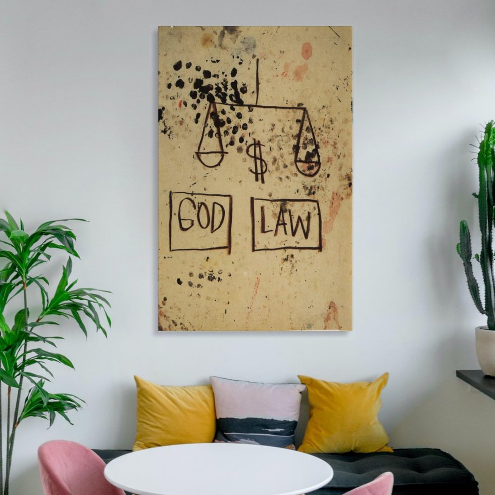 Amazon.co.jp: ジャン＝ミシェル・バスキア Basquiat God Law ポスター