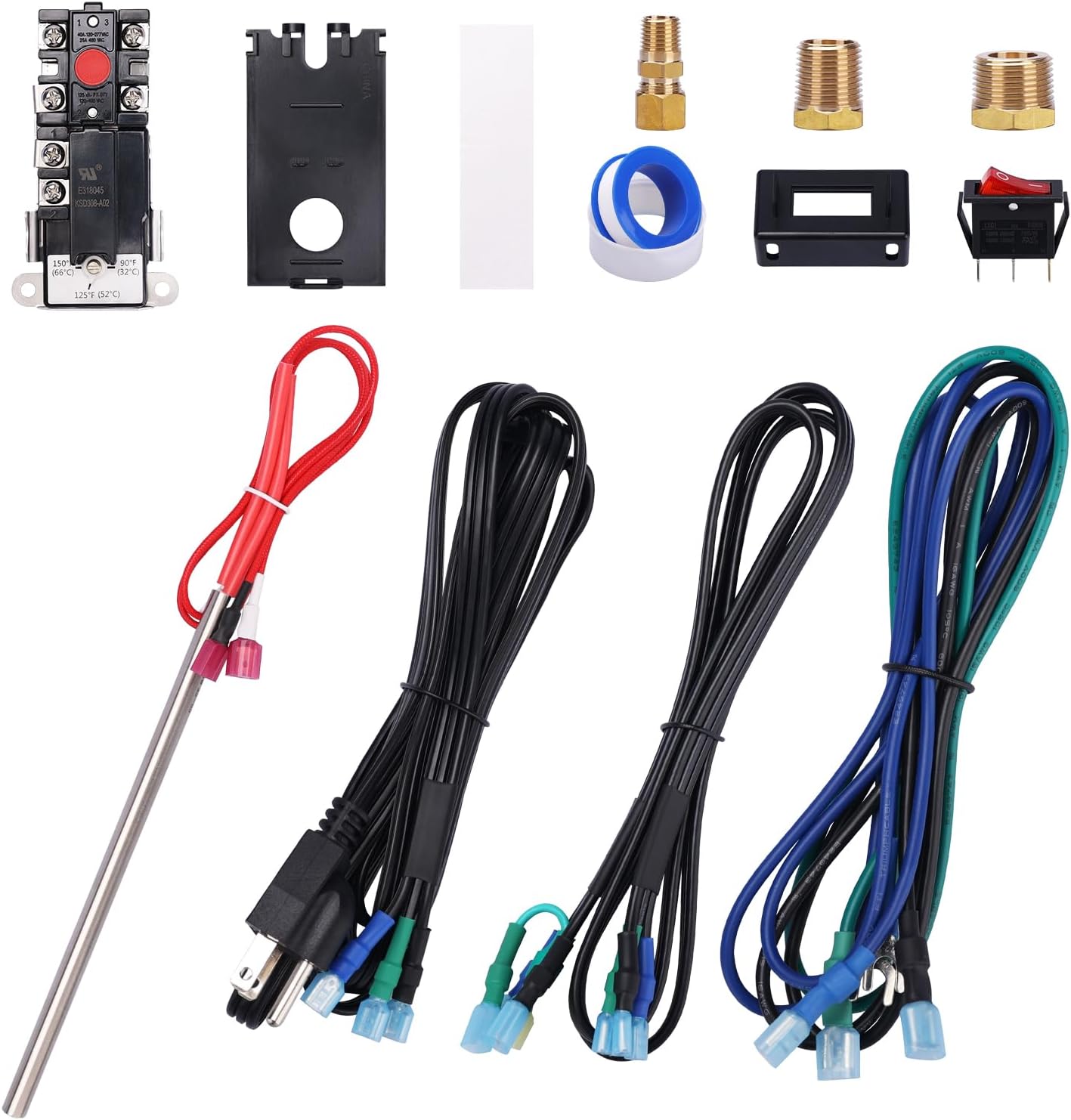 RVGUARD RV Water Heater Electric Conversion Kit, 6 Gallon, Converts RV LP Gas Water Heater to 120V Electricity, Conserve Propane, Compatible with Suburban, Atwood, American, More-Flo Water Heaters