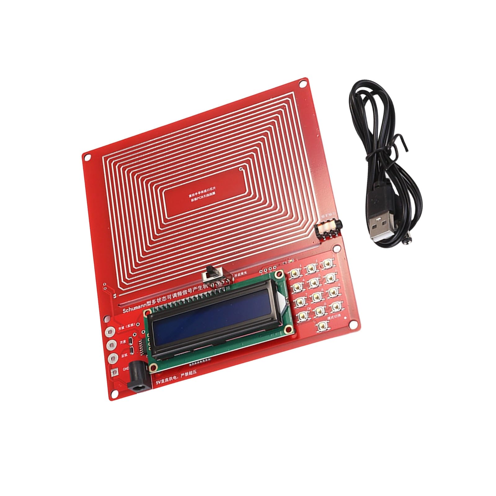 Compact Signals Generator with Stable 7.83Hz Output for and Circuit Analysis Clear Sinusoidal Fluctuation Indication Generator