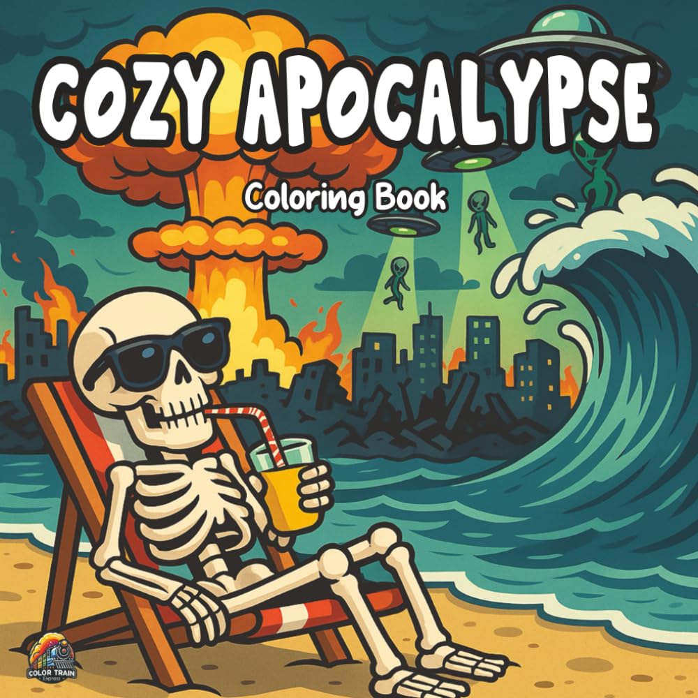 Cozy Apocalypse Coloring Book: "A Funny End-of-the-World Coloring Book for Teens & Adults — Cute Skeletons, Nuclear Chaos, and Post-Apocalyptic Scenes to Relax and Laugh"
