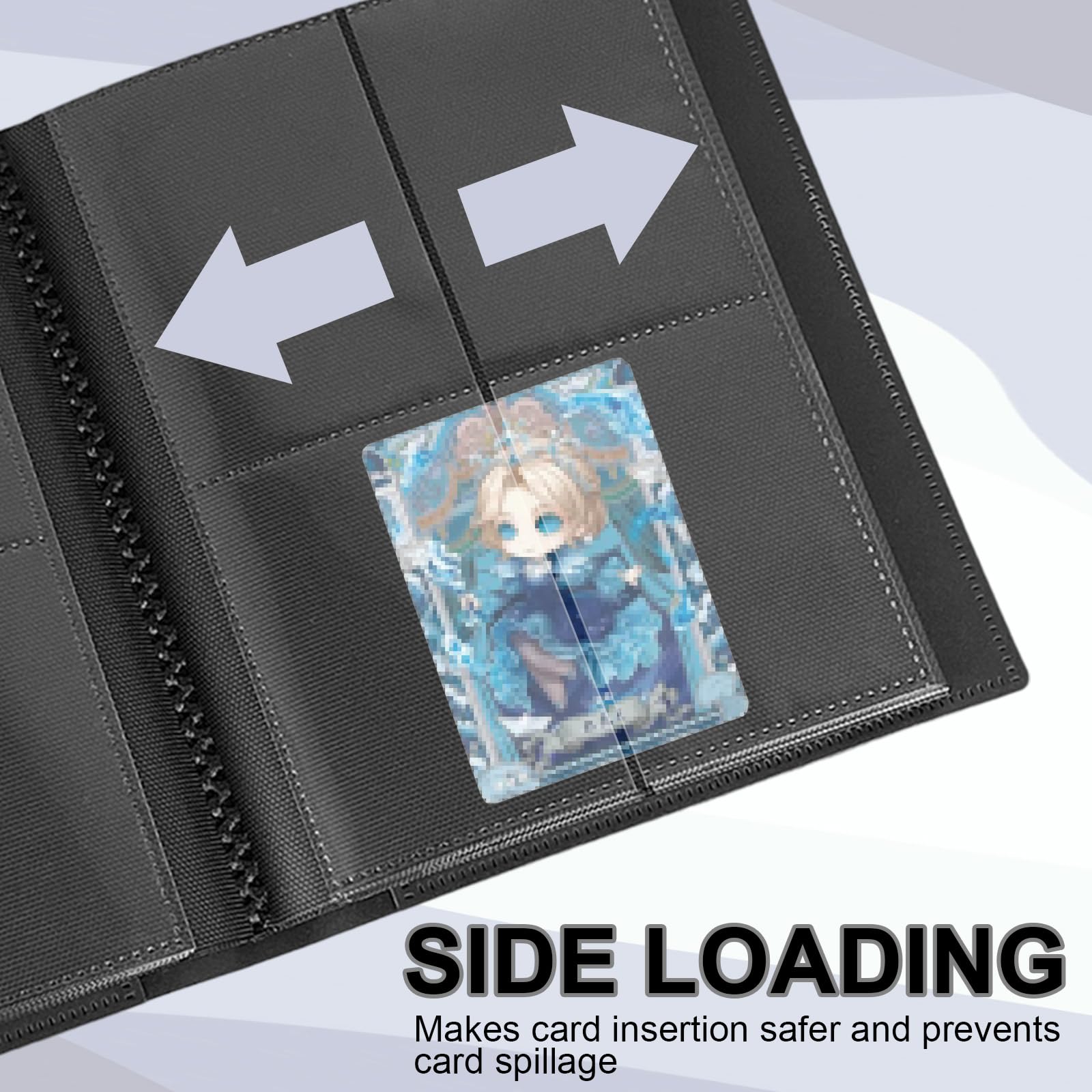 4-Pocket Trading Card Binder, 20 Pages Holding 160 Pockets, PU Trading Card Album Card Folder Card Binder Holder Album for MTG, TCG, Pokemon Yu-Gi-Oh, Basketball Sports Cards, Game Cards - BigaMart 4-Pocket Trading Card Binder, 20 Pages Holding 160 Pockets, PU Trading Card Album Card Folder Card Binder Holder Album for MTG, TCG, Pokemon Yu-Gi-Oh, Basketball Sports Cards, Game Cards - BigaMart