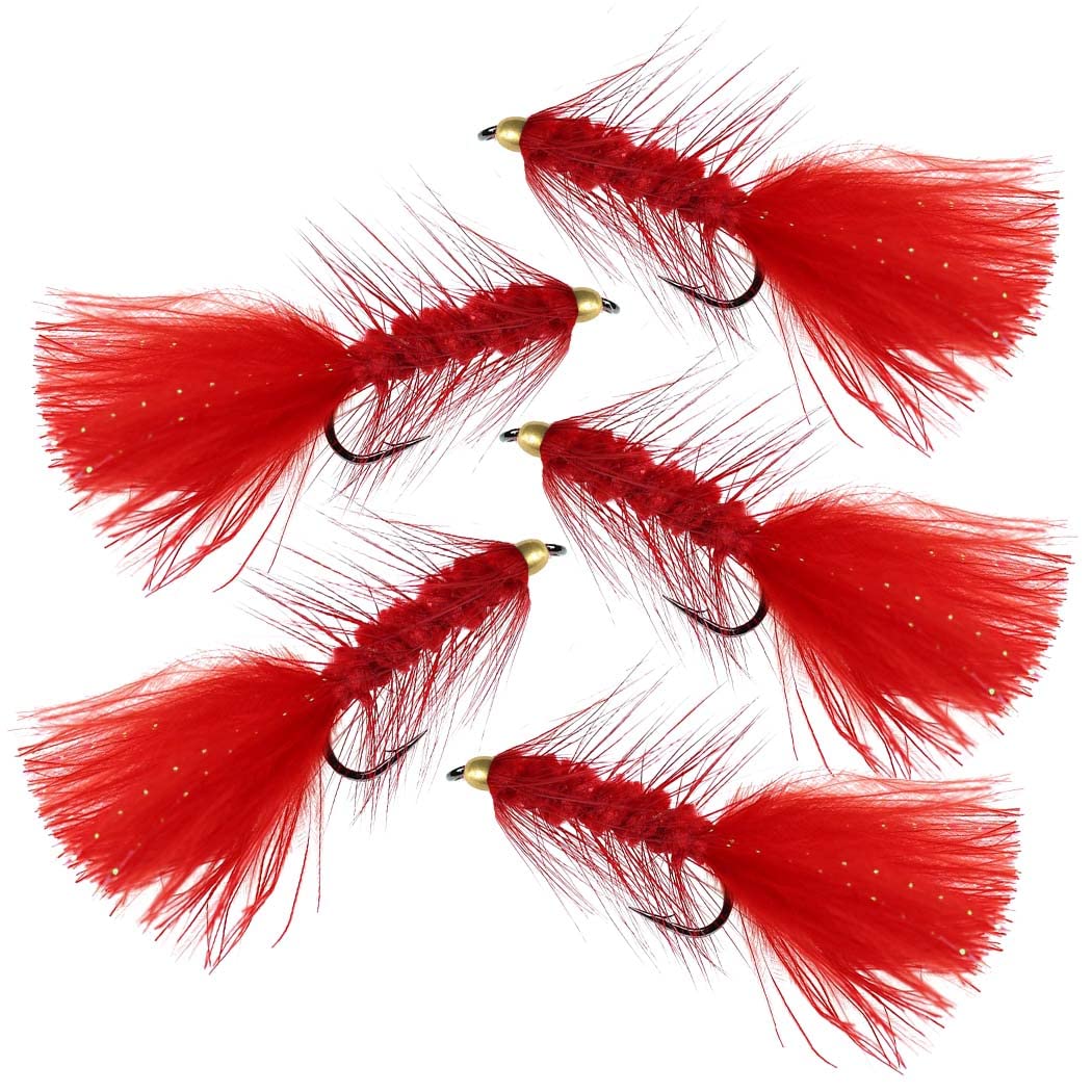 Mouches De Pêche Truite - Lot De 6, Taille 10, Queue Remuante Olive