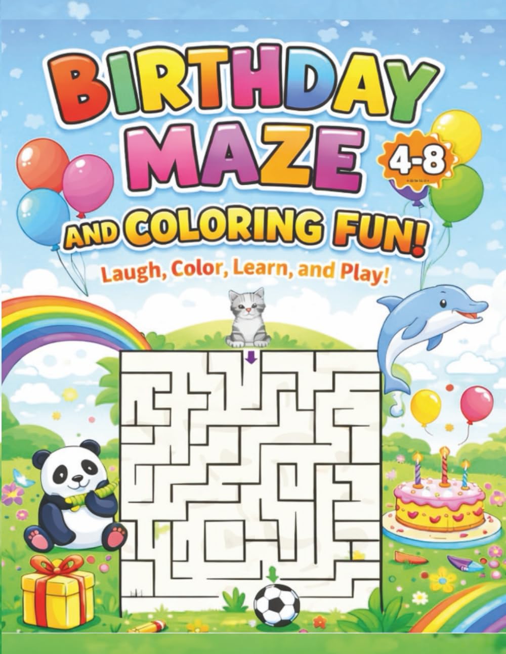 The Big Birthday Maze Book: 100 Mazes with Coloring Pages and Fun Facts for Kids Ages 4–8