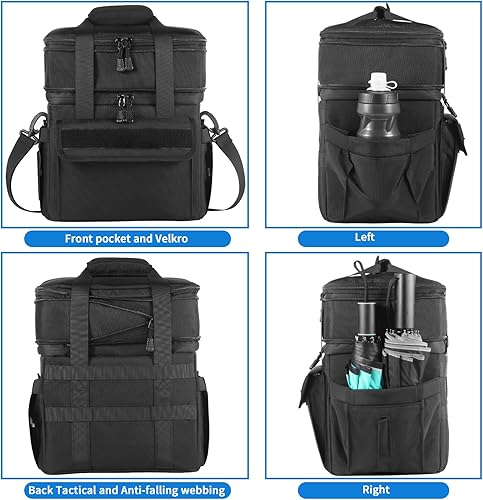 Miniatura 10 de Lonchera reutilizable con aislamiento para hombres y mujeres, 15L 18L, expandible, separación seca y húmeda, impermeable, a prueba de fugas, para