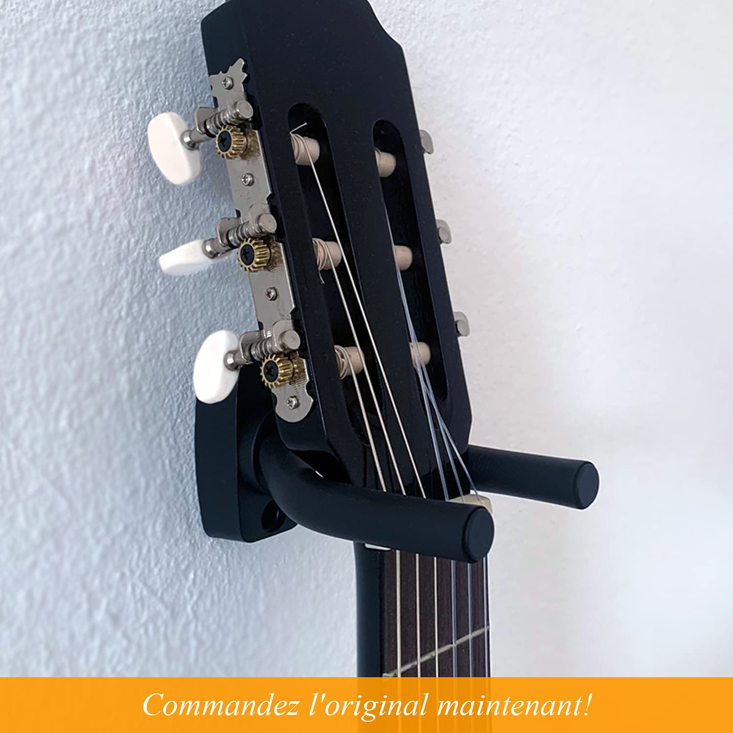 Lot de 2 supports muraux pour guitare + école de guitare – support guitare mural pour guitare western acoustique, guitare de concert, guitare électrique, banjo et ukulélé