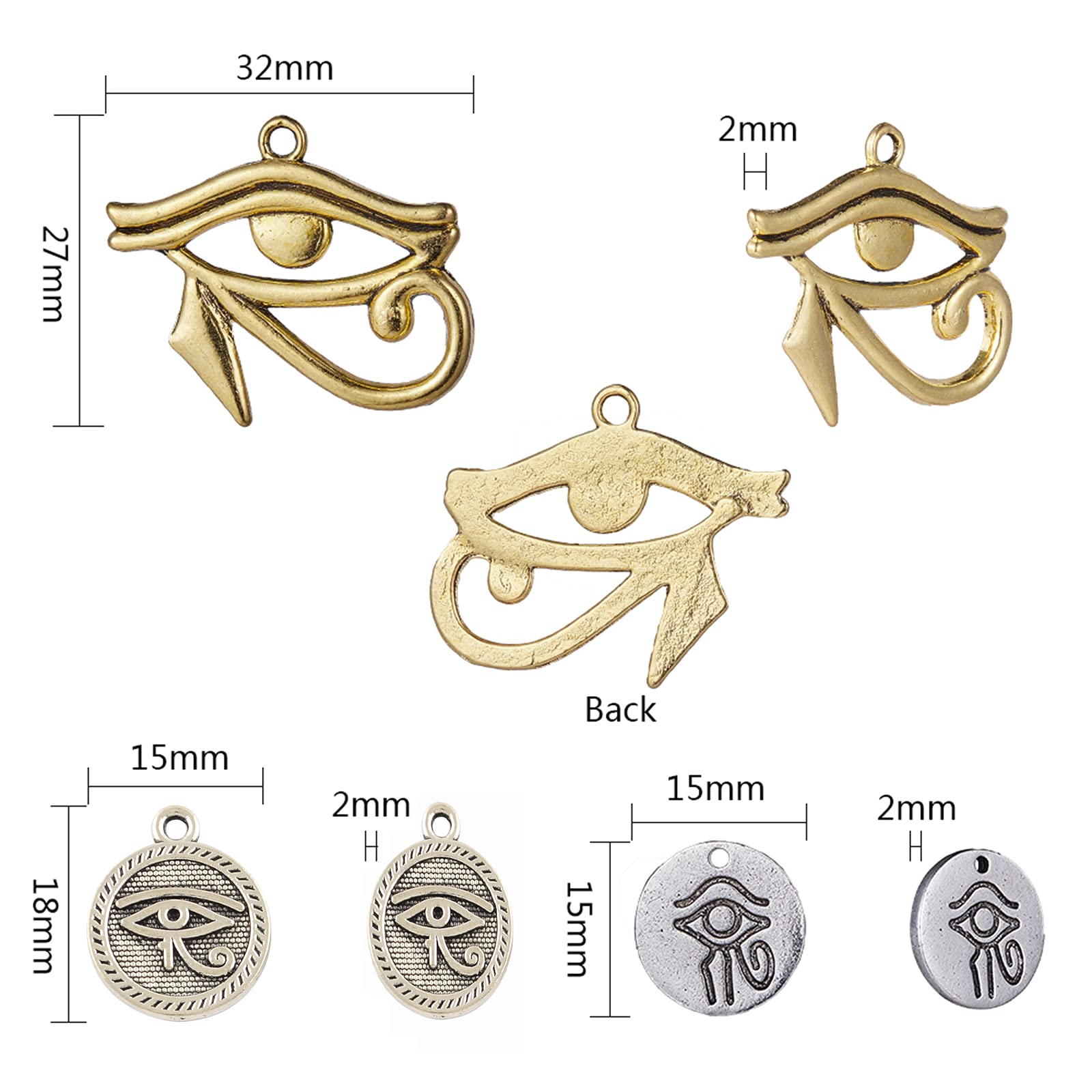 Het oog van Horus, prachtige zilveren hanger | bol