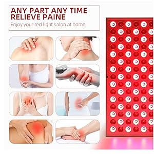 Red-Light-Therapy-Device - 45W LED Panel Deep 660nm and Near-Infrared 850nm LED Light Combo for Skin Beauty,Pain Relief of Muscles and Joints