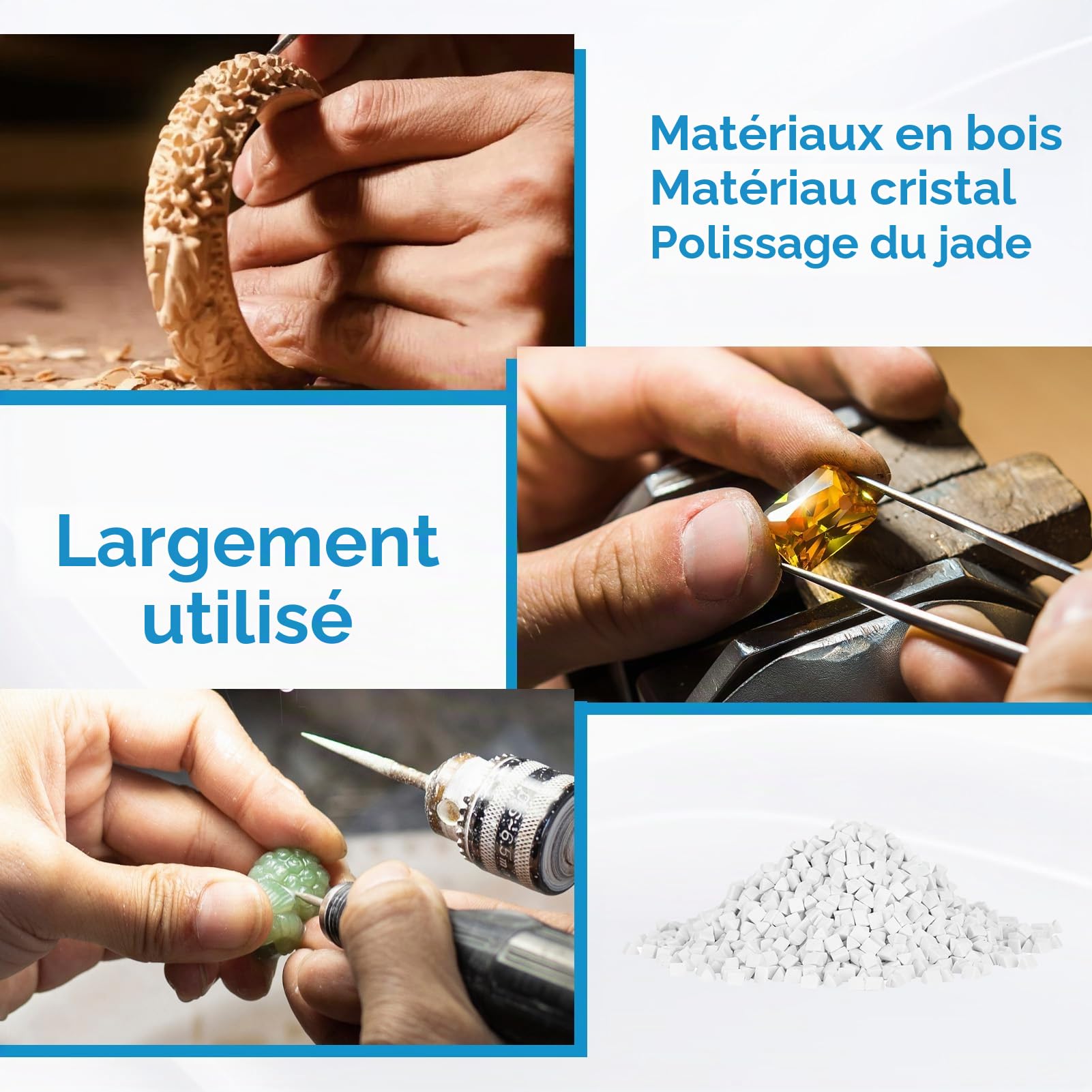 Média en céramique pour culbutage de roche, matériau de remplissage en céramique pour culbutage de roche, matériau abrasif de polissage triangulaire, support de polissage de roche
