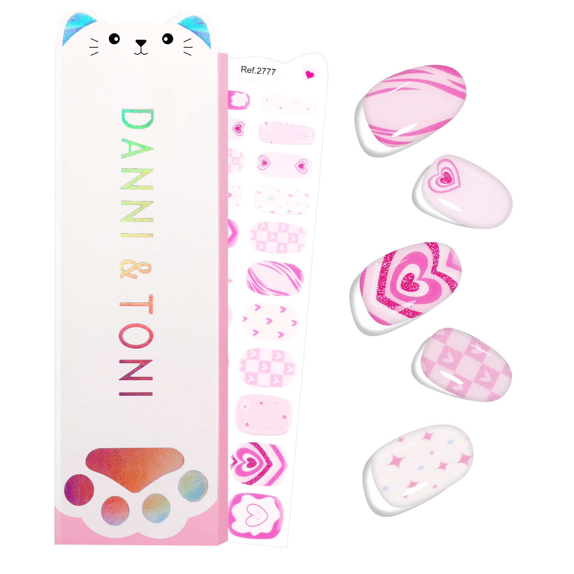 DANNI & TONI Gel Nagelfolien (Rainbow Pop) Regenbogen Hasen