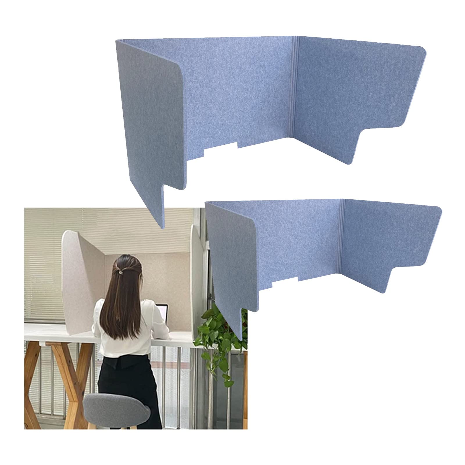 HJYCLFAZU Acoustic Desk Divider Portable Privacy Panels 2Pack Foldable for Desks Ideal School Classroom Office Customizable Soundproof Partitions