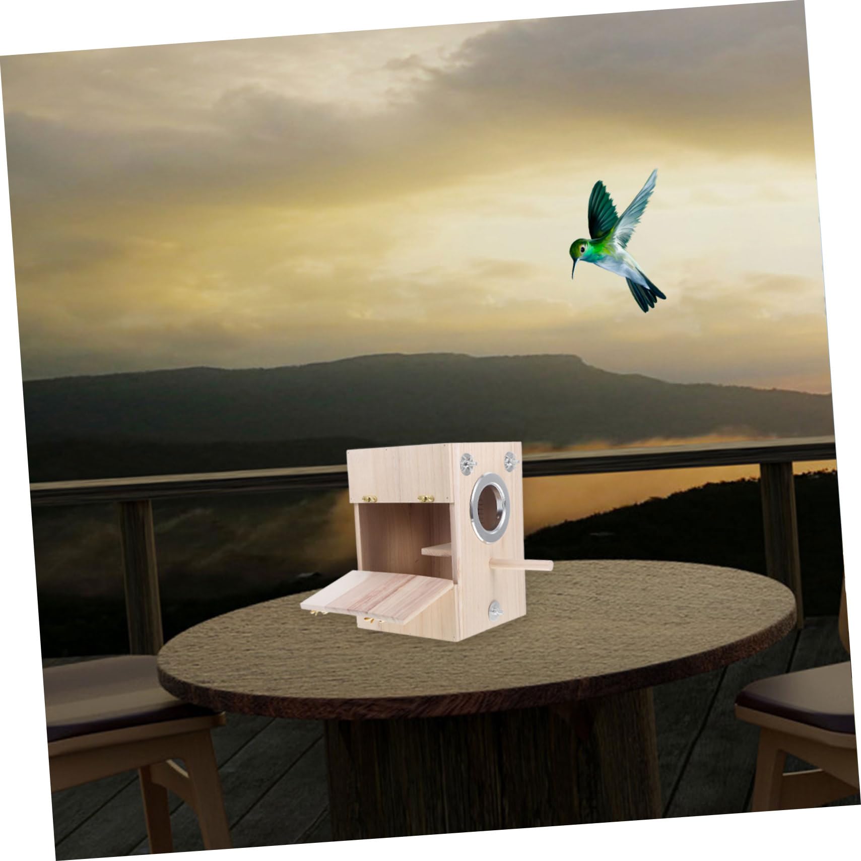 Happyyami 1pièce Boîte De Reproduction Bois pour Oiseaux Nichoir Confortable pour Canaris Perroquets Et Petits Oiseaux Décoration Maison Personnalisable