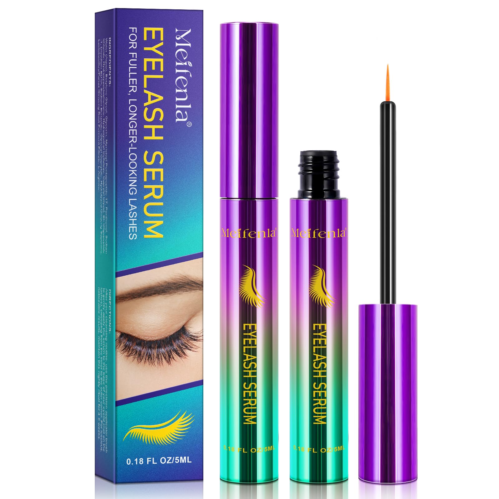 Siero Ciglia Allungante, Siero per Ciglia Crescita Ciglia, Grande Lash Serum,Naturale Essence Senza Ormoni,Protegge e Rinforza le Ciglia per un Aspetto più Pieno e Folto,Naturalmente,5 ML