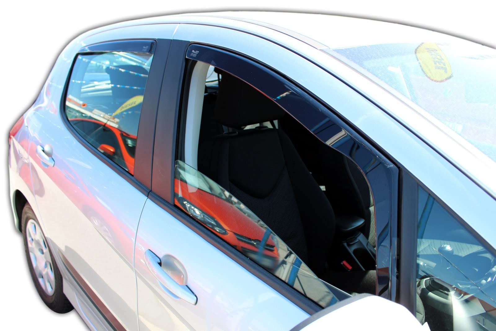 Déflecteurs De Vent HEKO Pour Peugeot 308 Berlina 2007-2013 - Set 4 Pièces Montage Intérieur