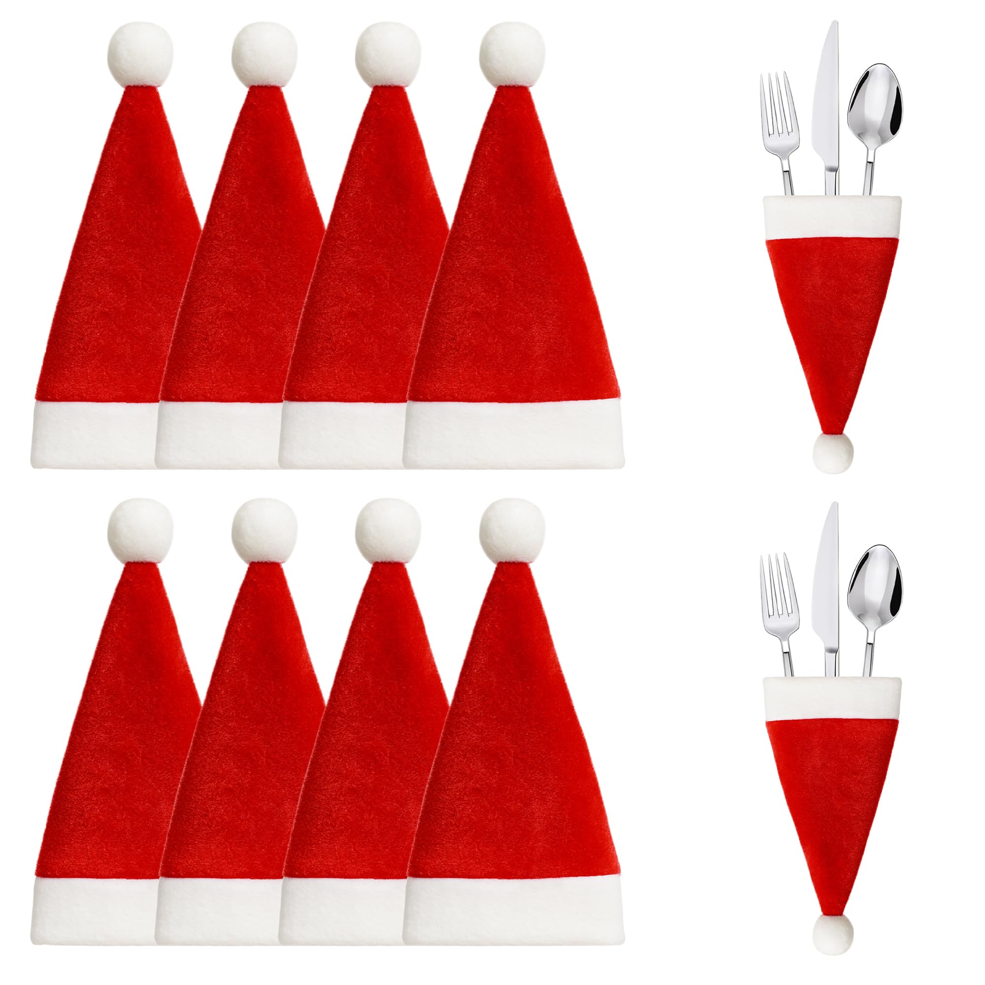 Chapeau rouge décoration de table de Noël lot 200 mini chaussettes repas